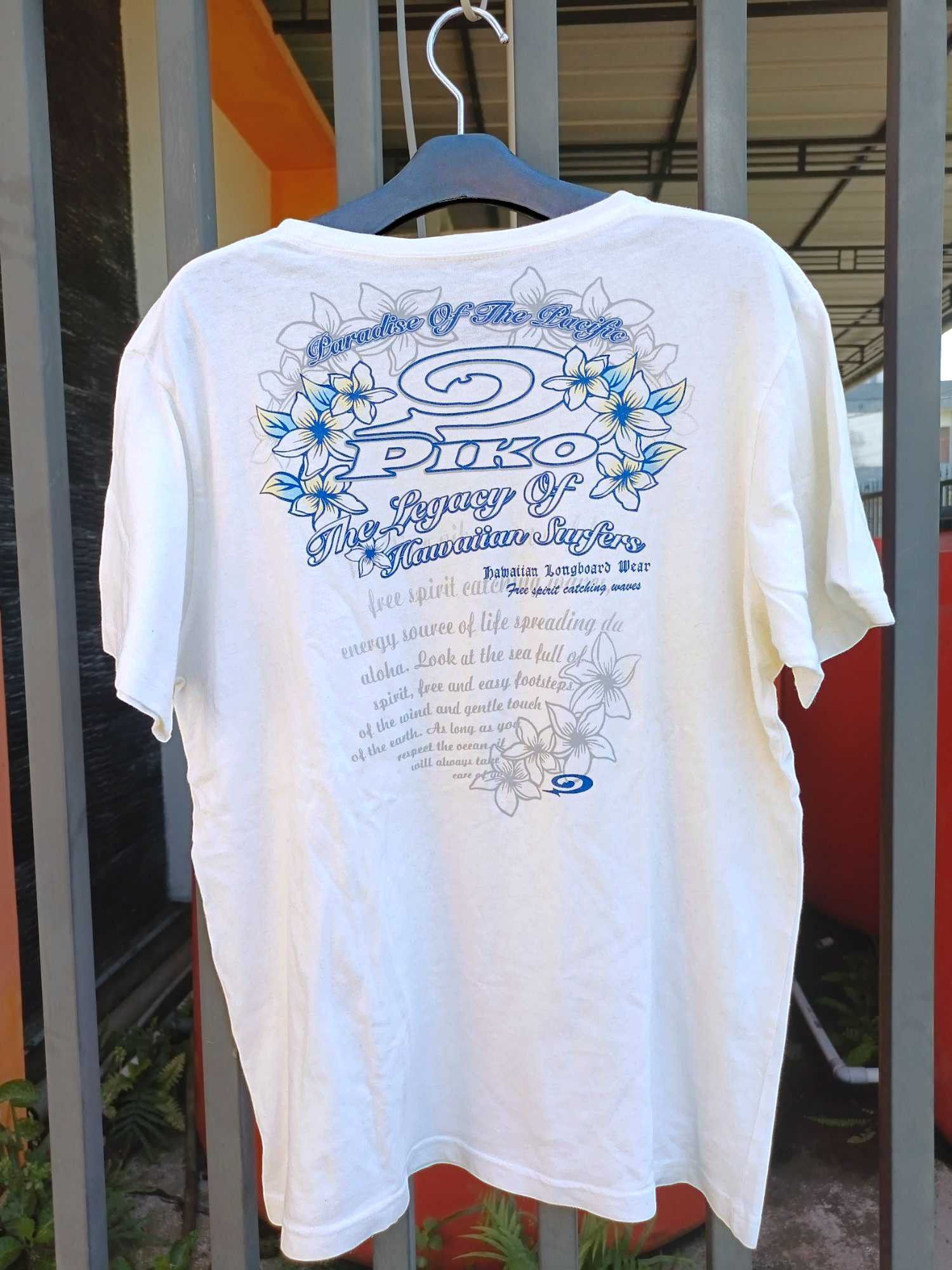 Japanese Brand × Vintage 90’s PIKO RARE HAWAIIAN LONGBOARD WEAR SURF Y2K TEE Size US L / EU 52-54 / 3 - 3 Thumbnail