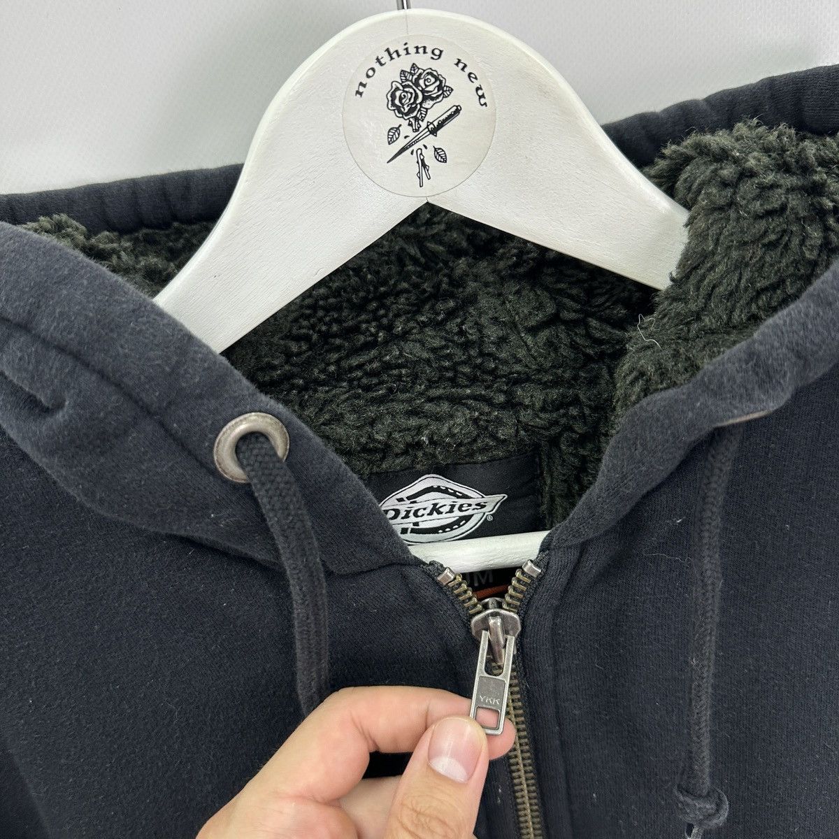 Dickies Vintage 00s Dickies Zip Up Sherpa Hoodie Black y2k workwear Size US M / EU 48-50 / 2 - 6 Thumbnail