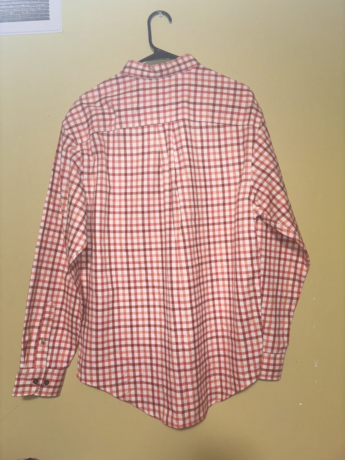 St. Johns Bay St Johns Bay Shirt Mens M Orange Plaid Long Sleeve Flannel Size US M / EU 48-50 / 2 - 2 Thumbnail