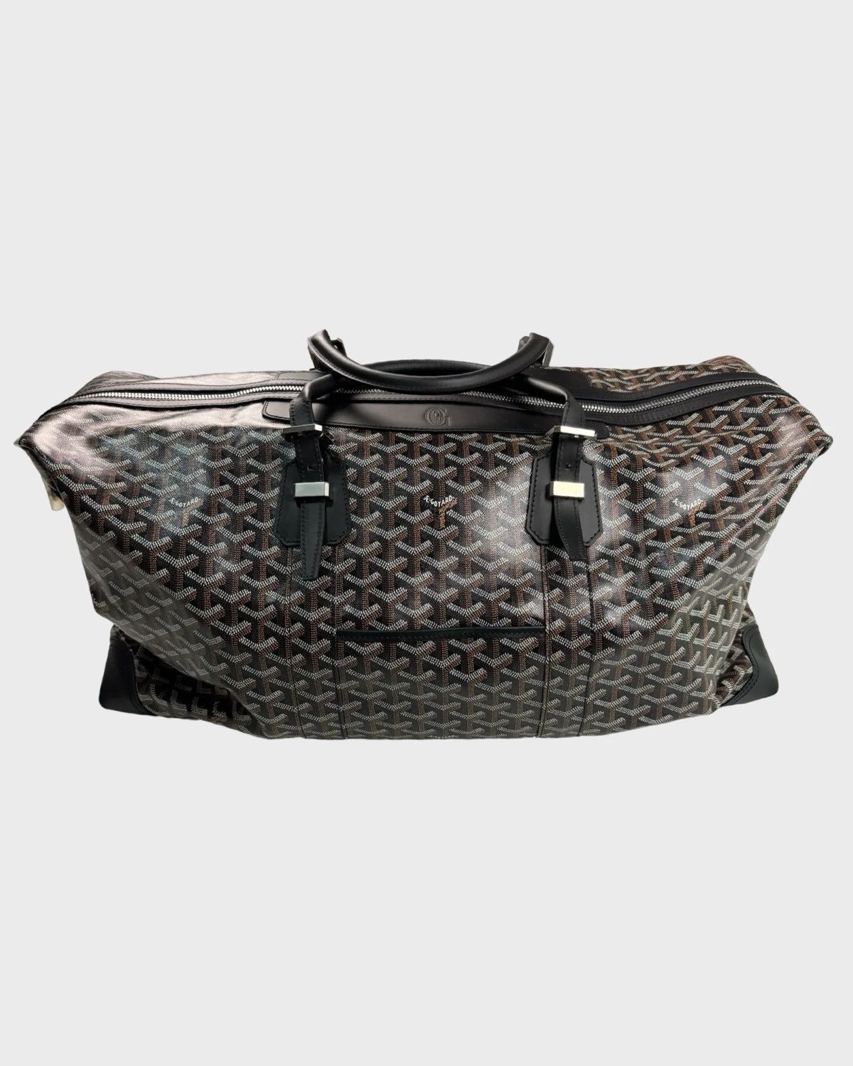 Pre-owned Goyard Boeing 55 Travel Duffle Bag In Black Sz:os In Blue