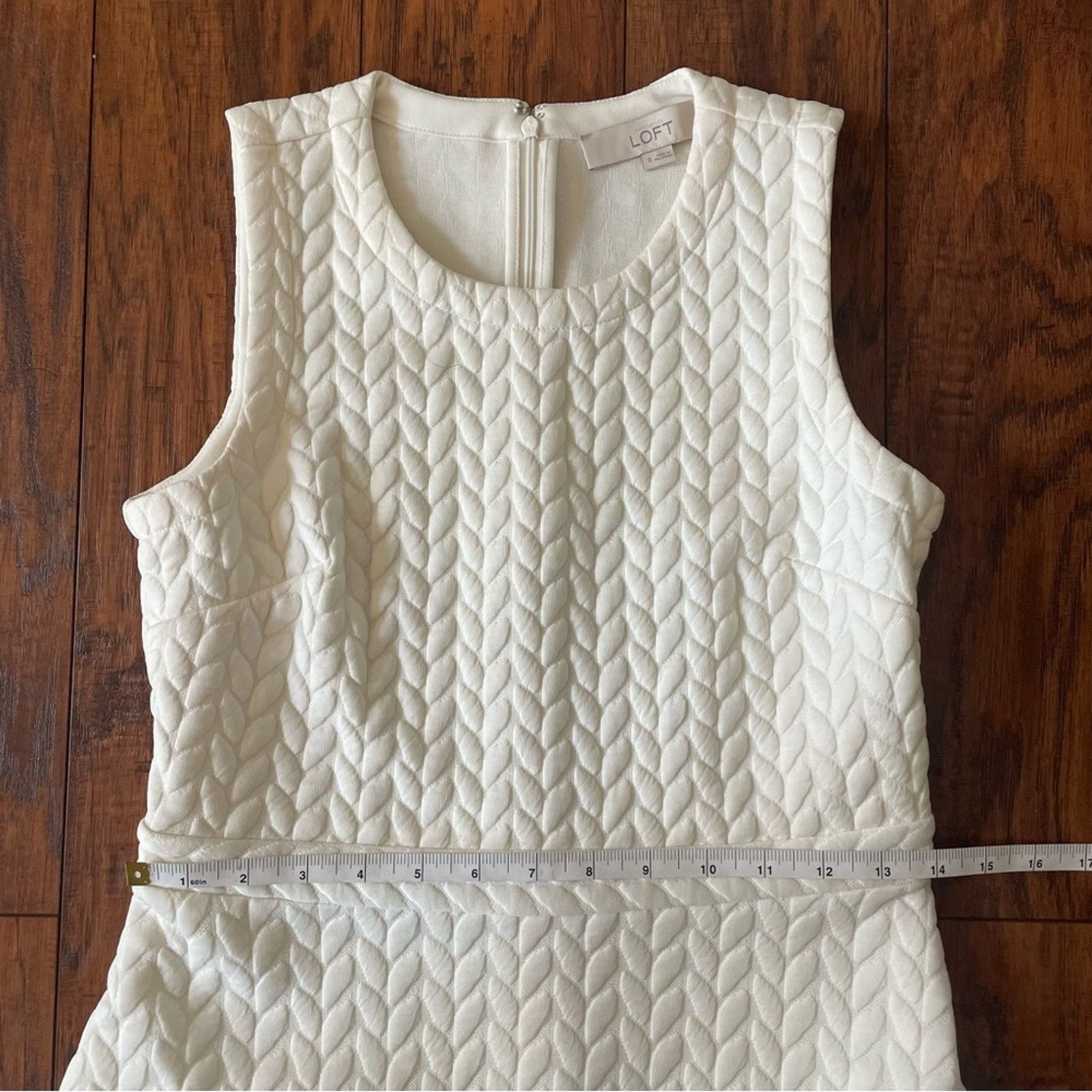 Loft Ann Taylor LOFT White Quilted Dress 0 Size XS / US 0-2 / IT 36-38 - 16 Thumbnail