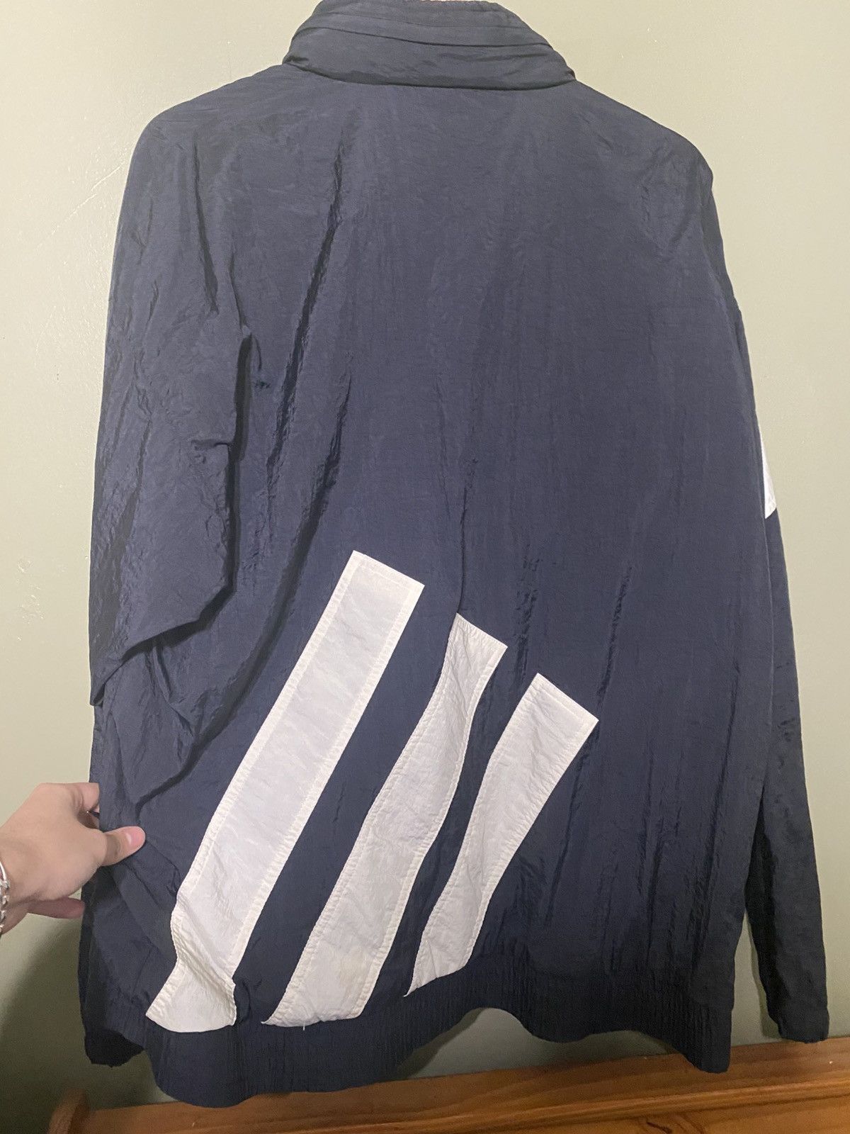 Adidas × Nike × Vintage Vintage Adidas windbreaker size Medium Black/White Size US M / EU 48-50 / 2 - 7 Thumbnail