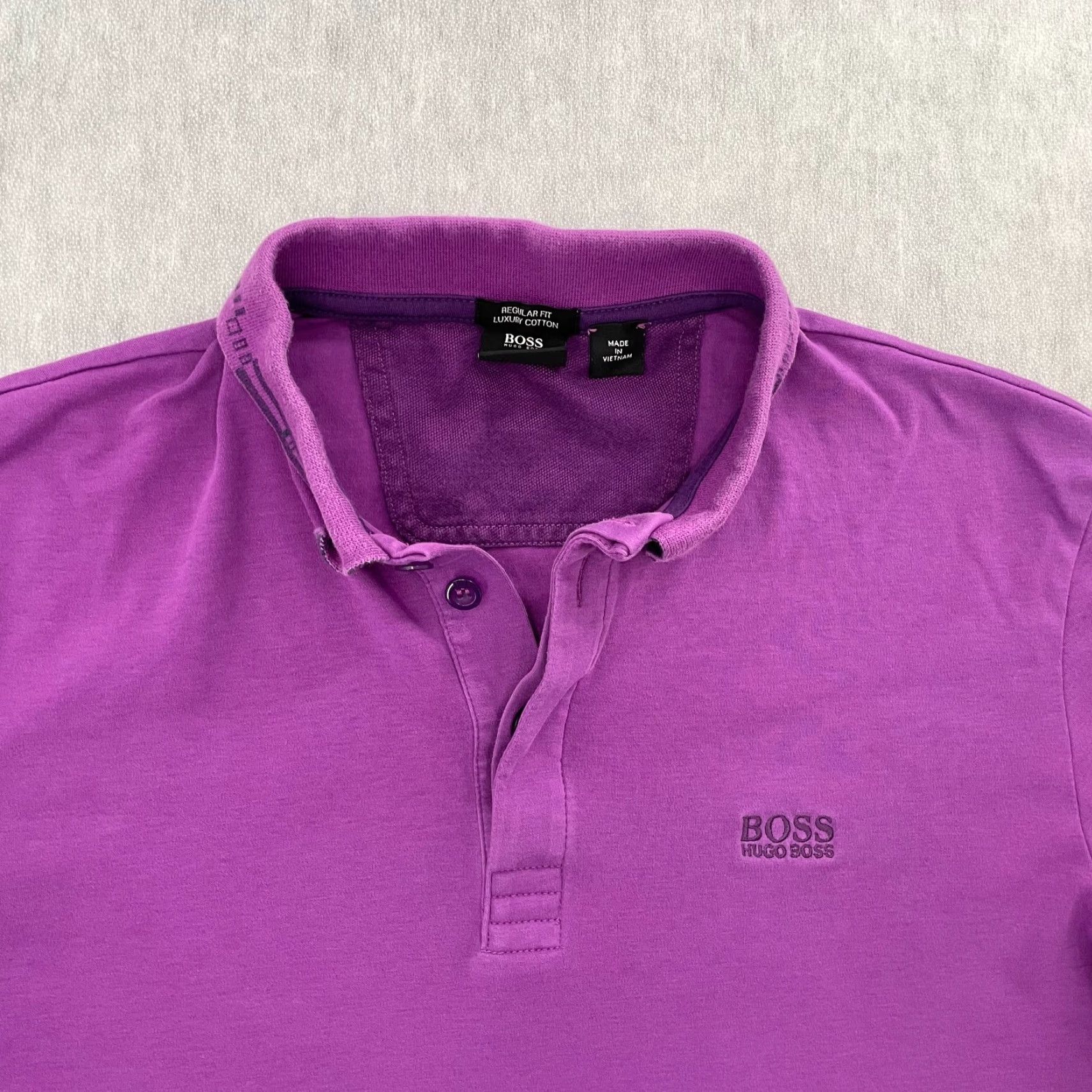Hugo Boss VINTAGE Hugo Boss Polo Shirt Men Adult Medium Purple Cotton Logo 90s Casual Size US M / EU 48-50 / 2 - 3 Thumbnail