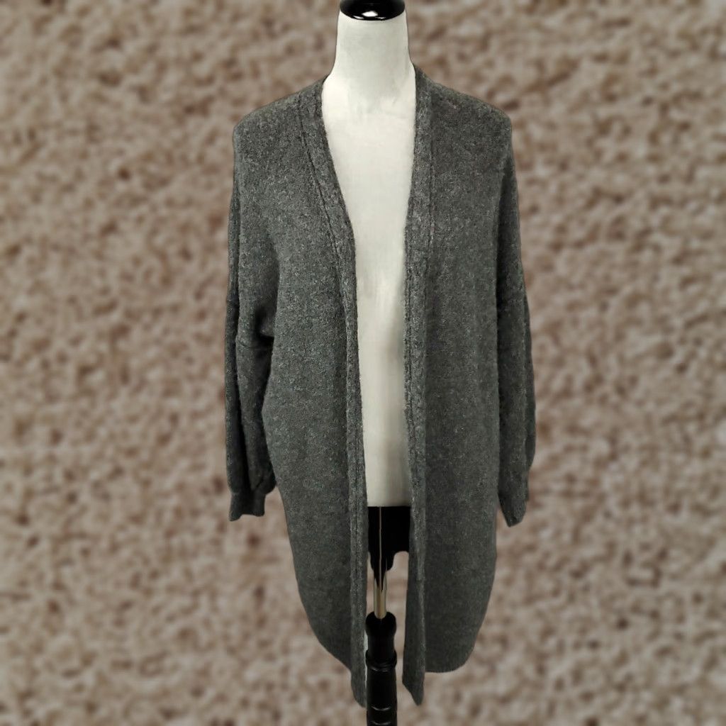 Vintage Max Studio Cardigan XS Gray Womens Oversized Open Front Balloon Sleeve NWT Size XS / US 0-2 / IT 36-38 - 1 Thumbnail