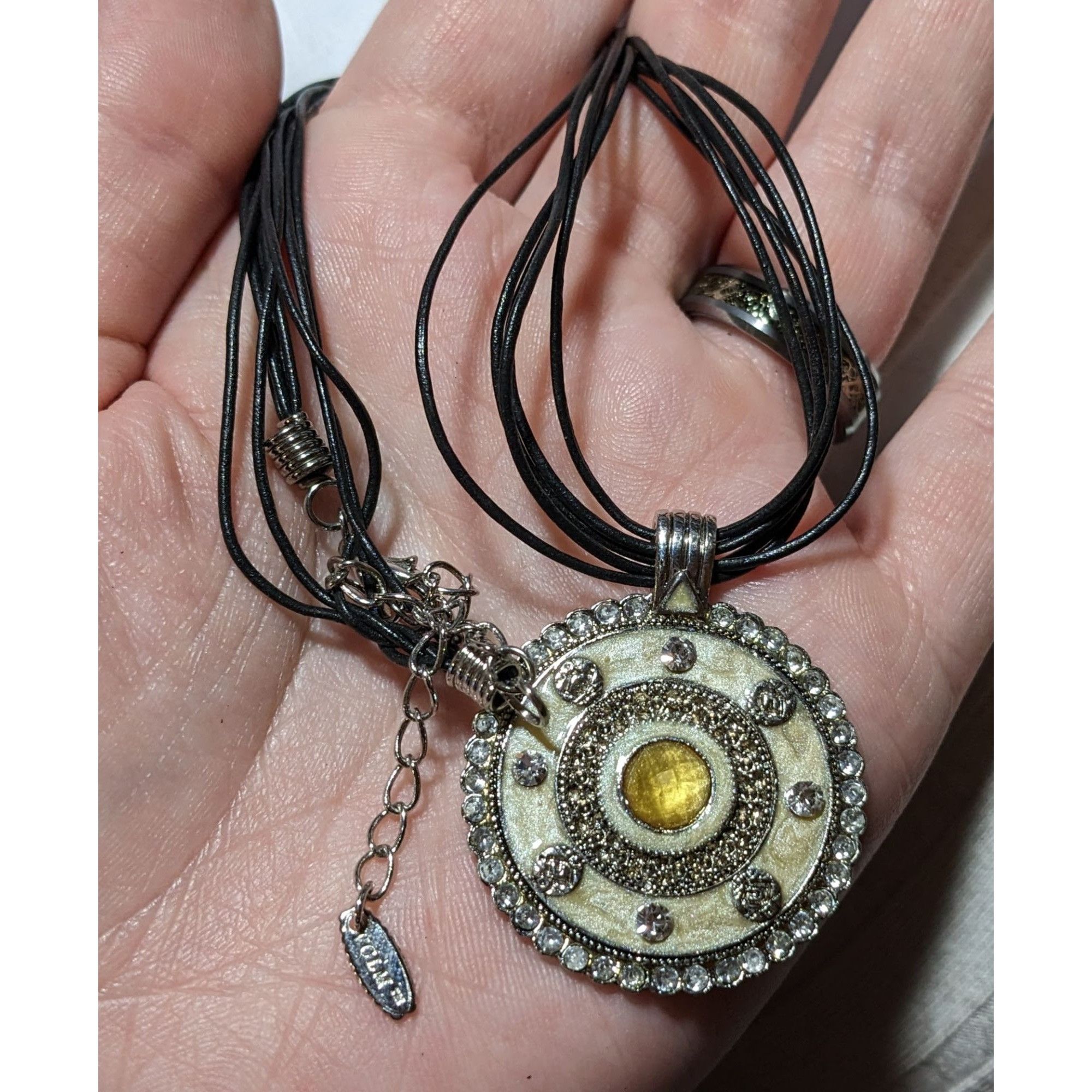 Other Vintage 90s VCLM Rhinestone Enamel Necklace Size ONE SIZE - 7 Thumbnail