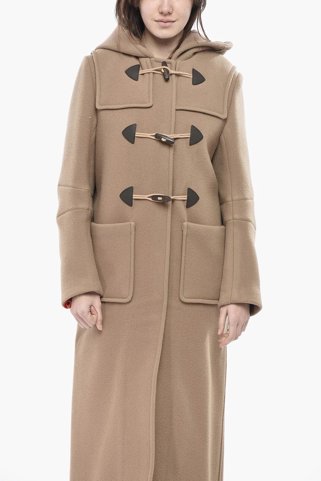 Prada og1mm0426 Wool Coat in Beige Size M / US 6-8 / IT 42-44 - 4 Thumbnail