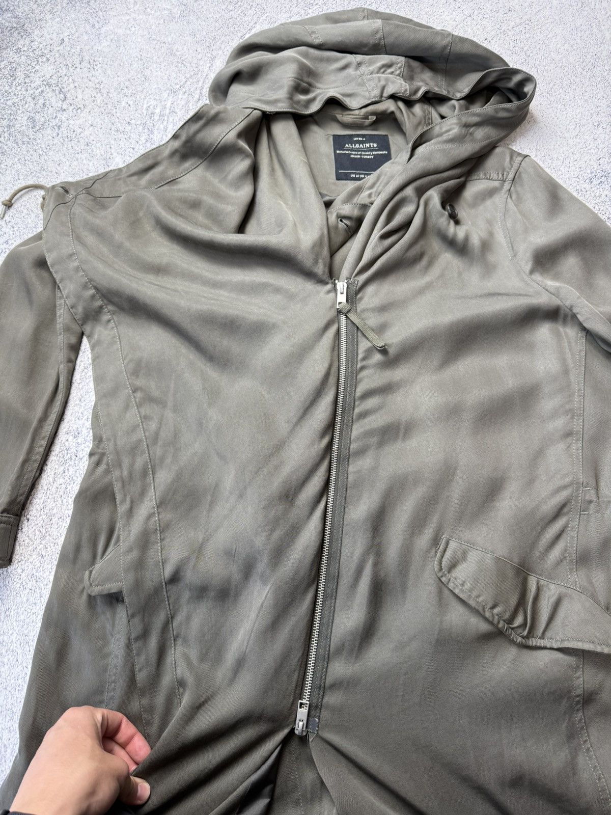 Allsaints Vintage ALLSAINTS PORTERE KHAKI PARKA COAT Japanese Y2K Size L / US 10 / IT 46 - 15 Thumbnail