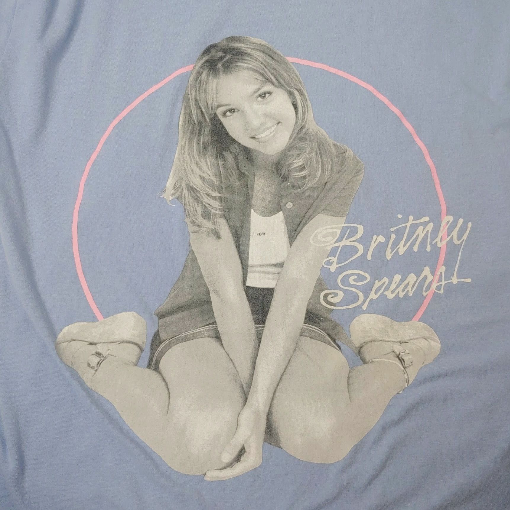 Vintage Britney Spears Sleepshirt T Shirt Short Light Blue Short Sleeve Juniors Size S / US 4 / IT 40 - 2 Thumbnail