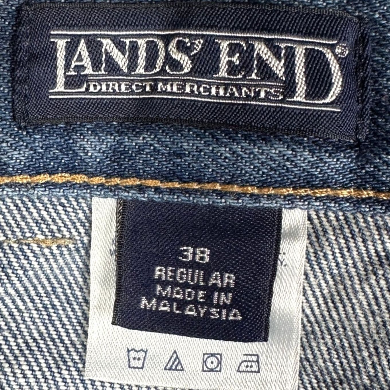 Lands' End VINTAGE Lands' End Jeans Mens 38X32 Blue Traditional Fit Straight Leg 5 Pocket Denim Size US 38 / EU 54 - 4 Thumbnail