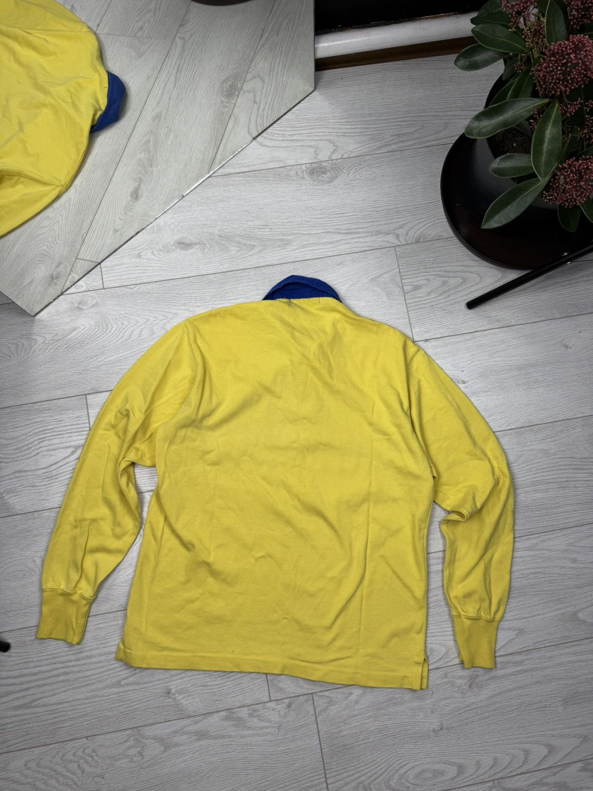Polo Ralph Lauren × Vintage Vintage Polo Ralph Lauren Rugby Yellow Long Sleeve Shirt Size US M / EU 48-50 / 2 - 9 Thumbnail