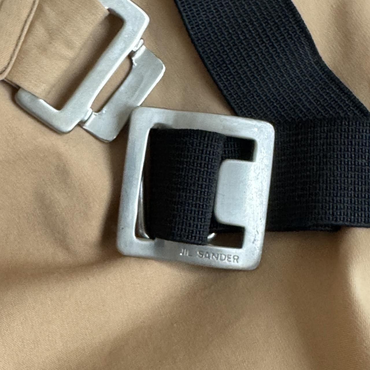 Jil Sander JIL SANDER VINTAGE tan dress with black belt. Size M / US 6-8 / IT 42-44 - 4 Thumbnail