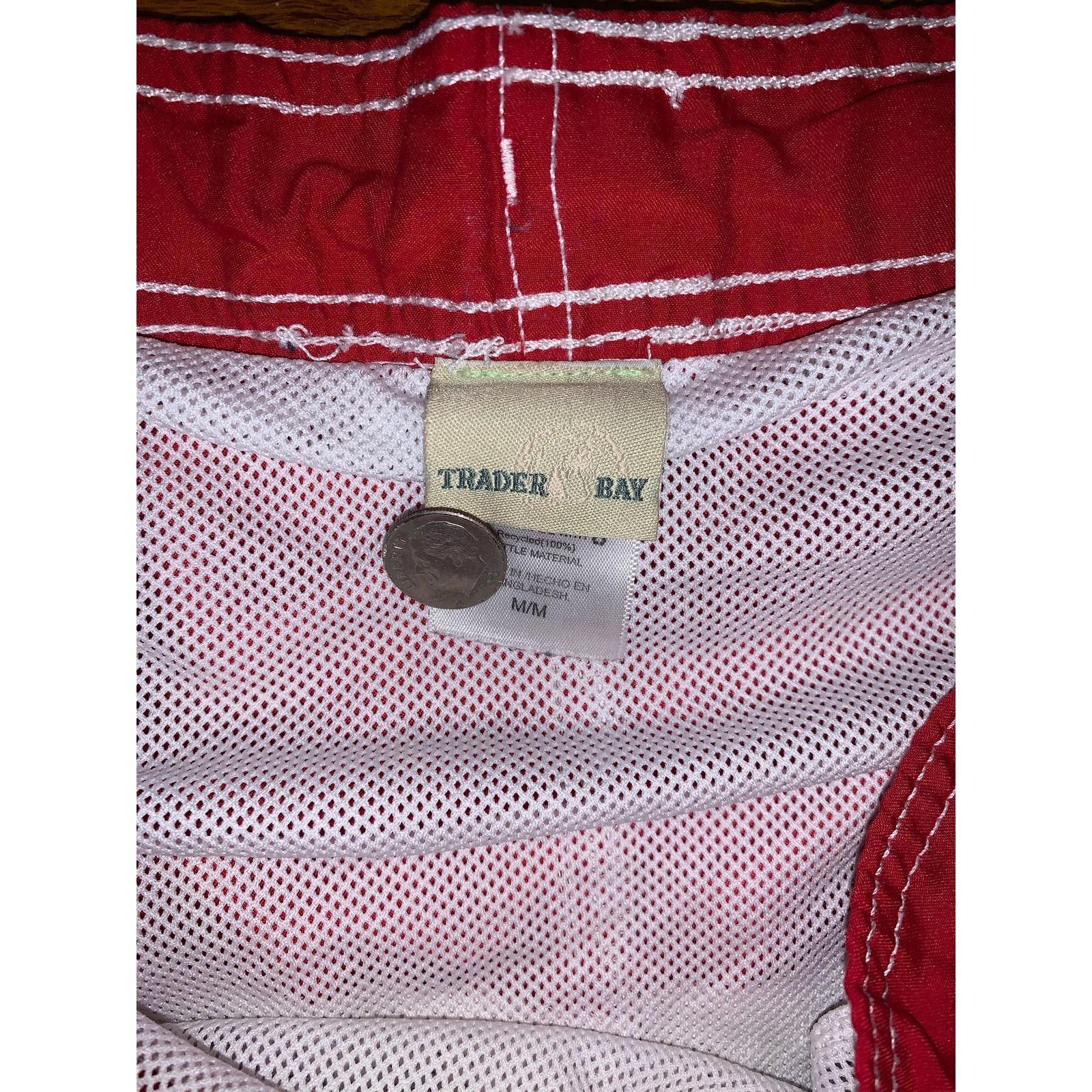 Trader Bay Trader Bay Red White Blue Swim Trunks Mens M 34 36 Patriotic Size US 32 / EU 48 - 3 Thumbnail