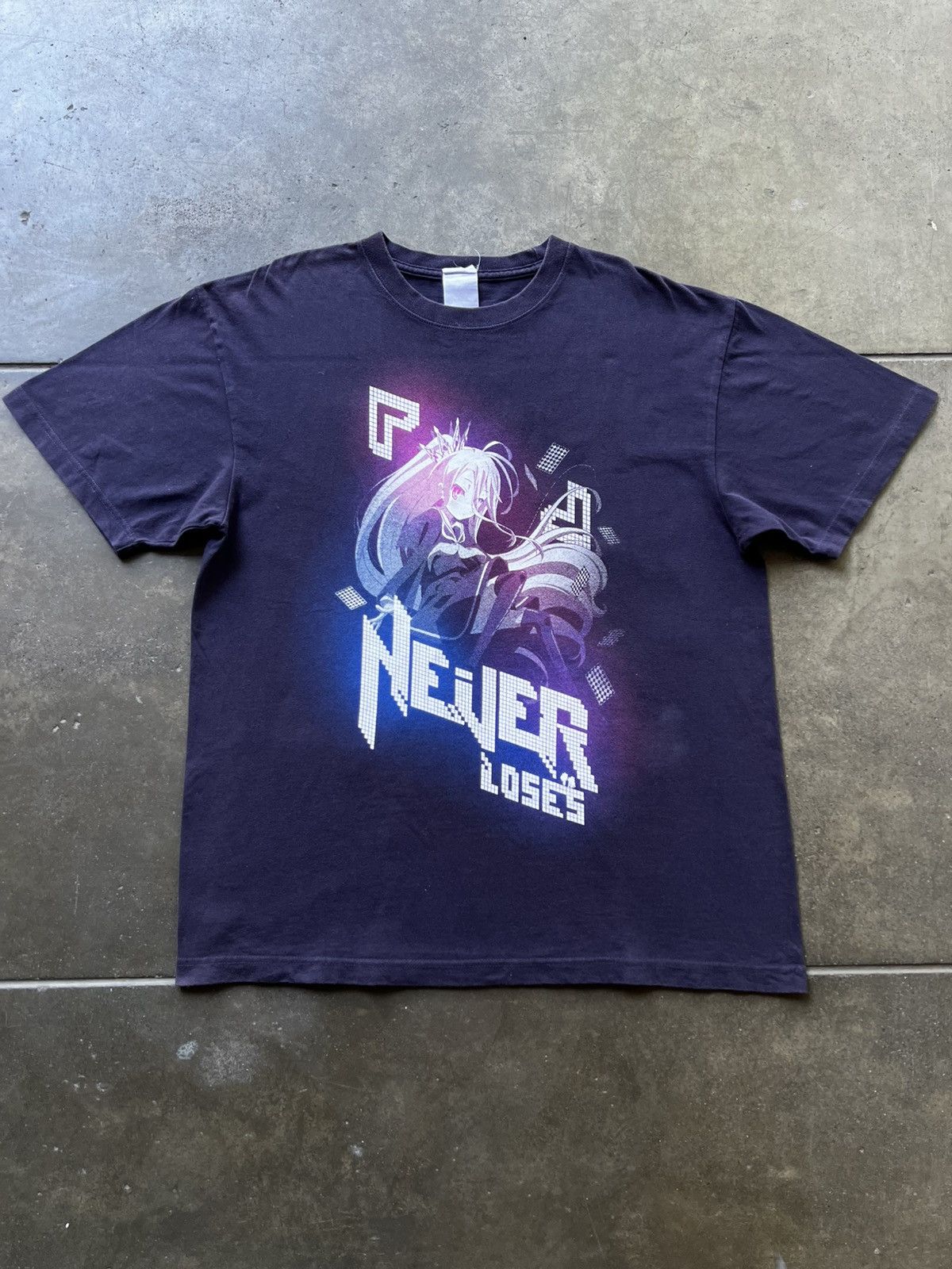 Vintage ‘00s No Game No Life Shiro Solo Anime Tee Shirt Akira Naruto Size US L / EU 52-54 / 3 - 1 Thumbnail