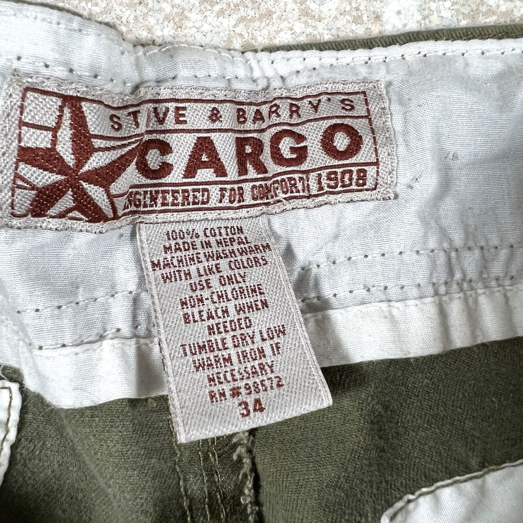 Vintage VINTAGE Steve & Barry's Cargo Shorts Men 34 Green Paratrooper Military 2000s Y2K University Cargo Shirt? Size US 34 / EU 50 - 5 Thumbnail