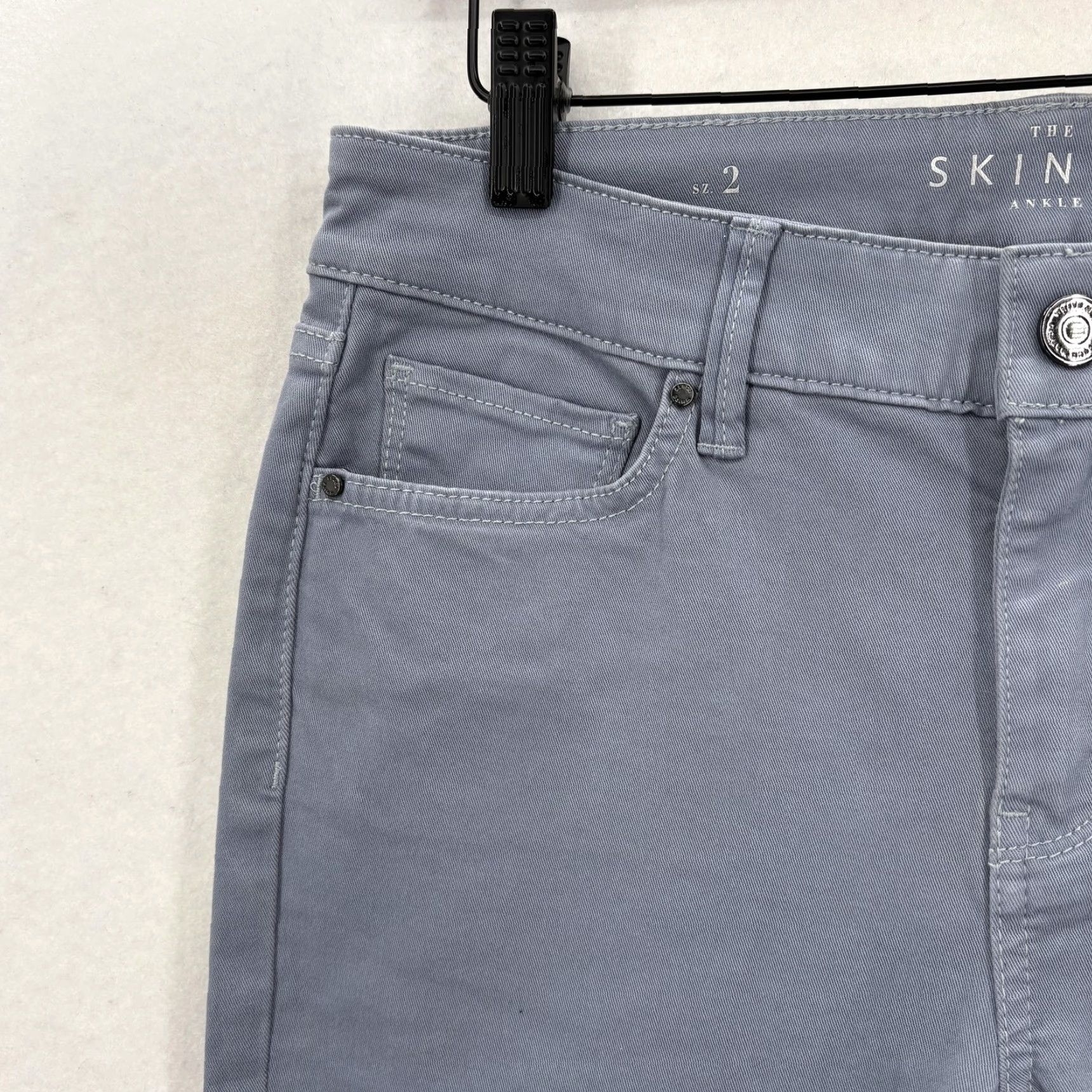 White House Black Market VINTAGE White House Black Market Skinny Ankle Jeans Womens 2 Blue Gray Stretch Denim NWT Size 26" / US 2 / IT 38 - 3 Thumbnail