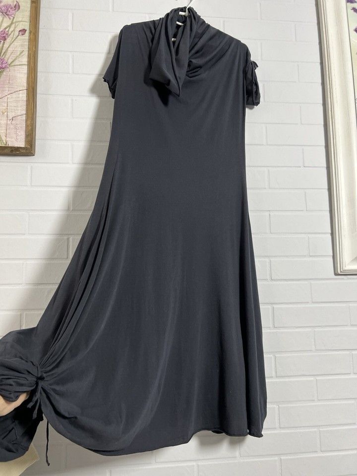 Rundholz Rundholz Women's Long Cotton Dress Short Sleeve Gray Size S Size S / US 4 / IT 40 - 4 Thumbnail