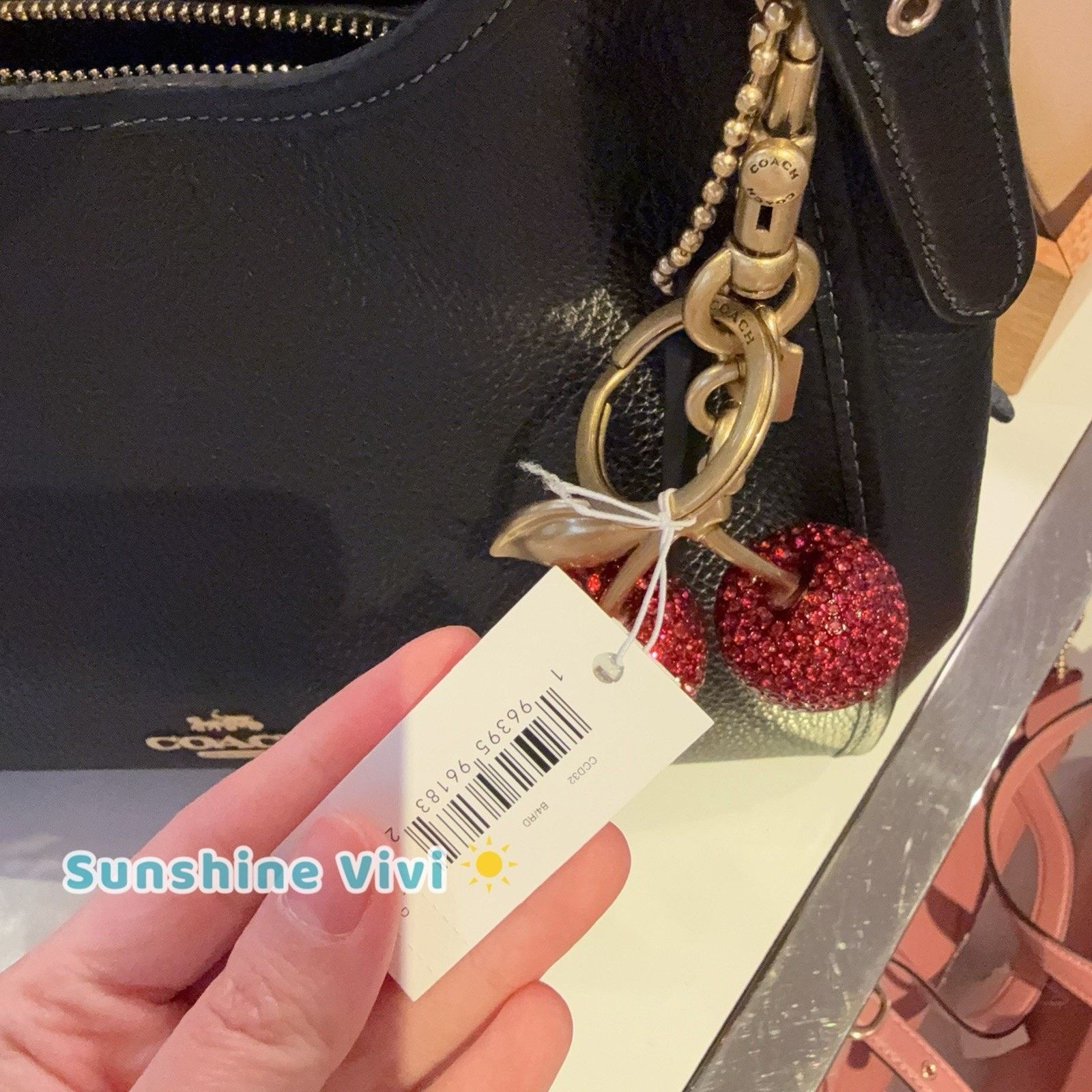 Coach NWT Bundle Coach Crystal Cherry Charm CCD32 & CAQ86 Erin Bag Size ONE SIZE - 11 Thumbnail
