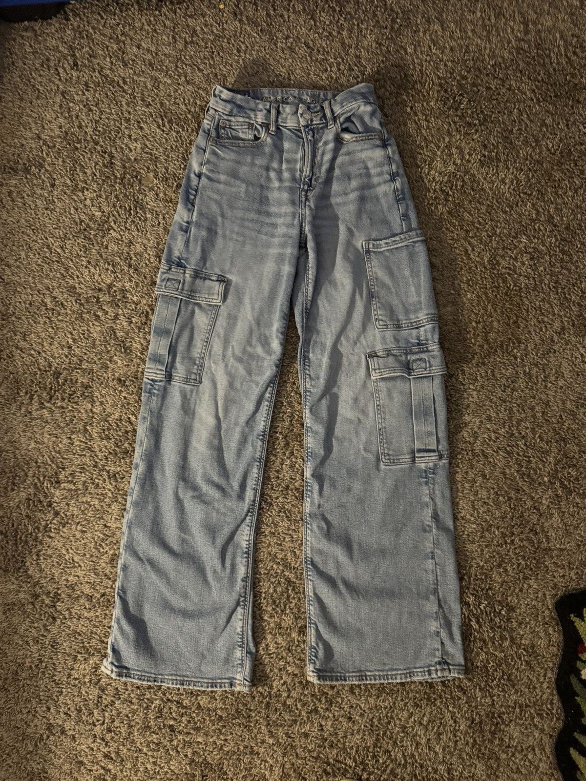 Other Blue denim, baggy, cargo jeans Size 28" / US 6 / IT 42 - 1 Thumbnail