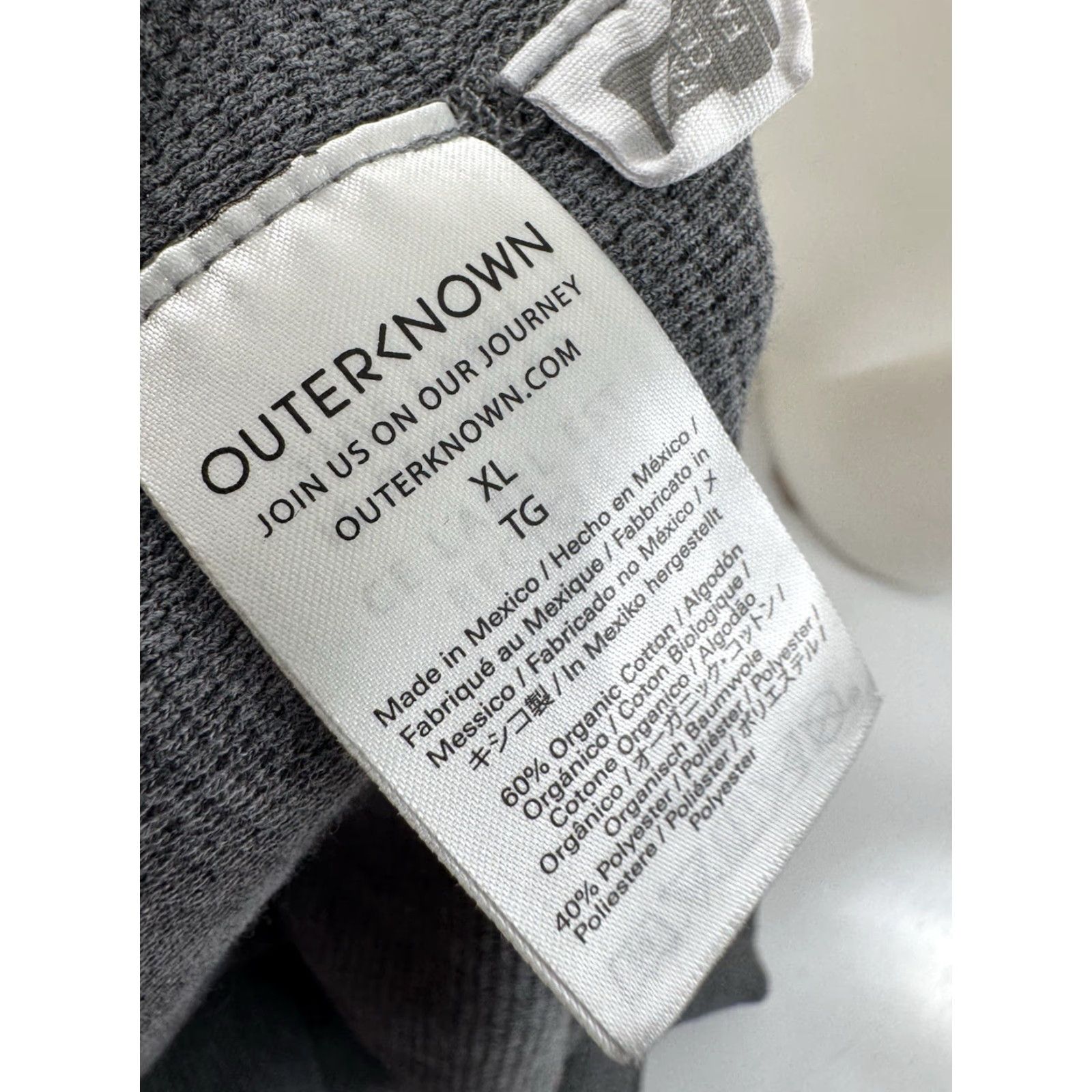 Outerknown Outerknown Thermal Mens XL Pullover Sweatshirt Gray Size US XL / EU 56 / 4 - 5 Thumbnail