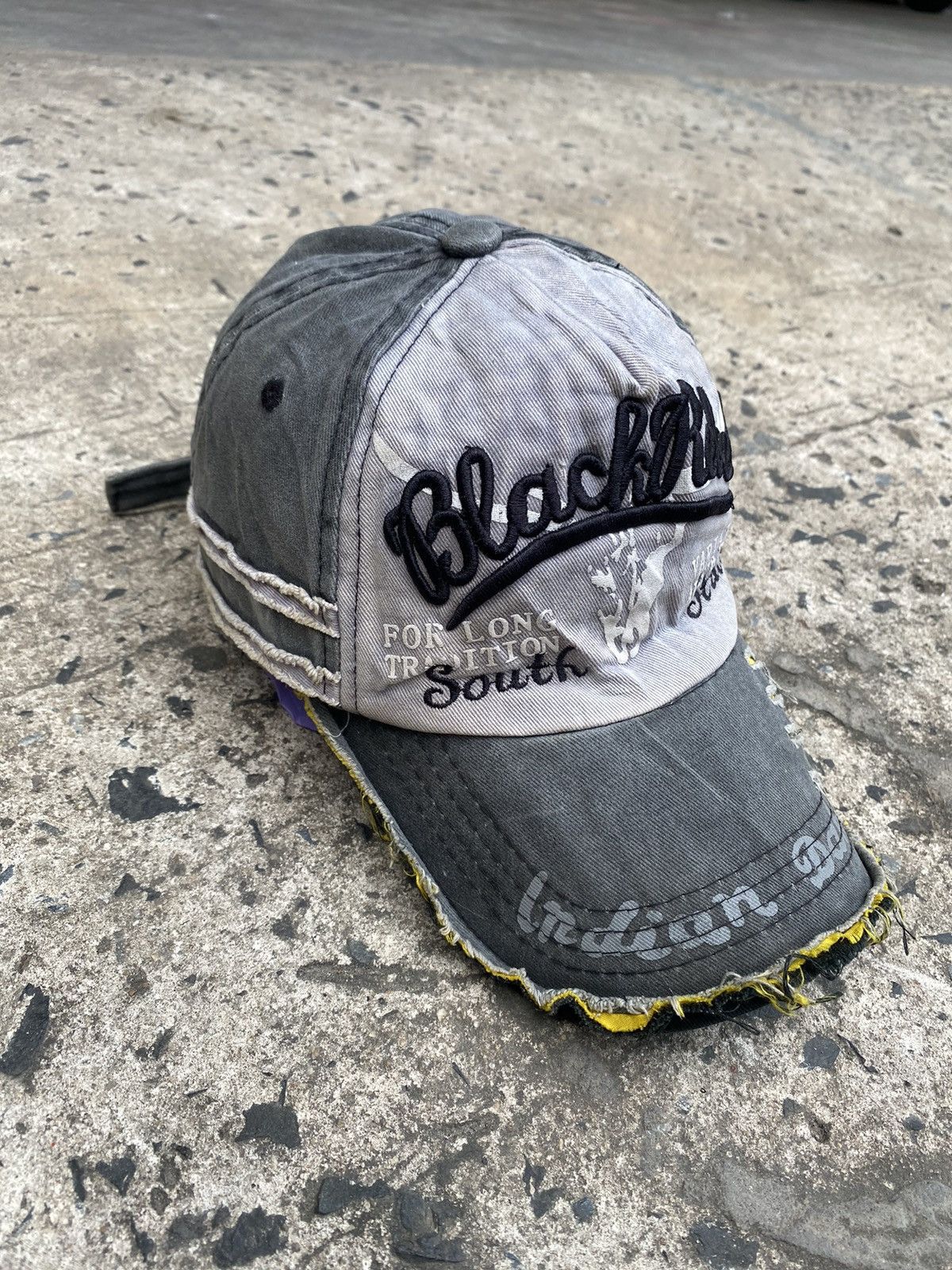 Japanese Brand × Vintage Vintage Black Rebel Indian Dakota Distressed Hats Size ONE SIZE - 3 Thumbnail