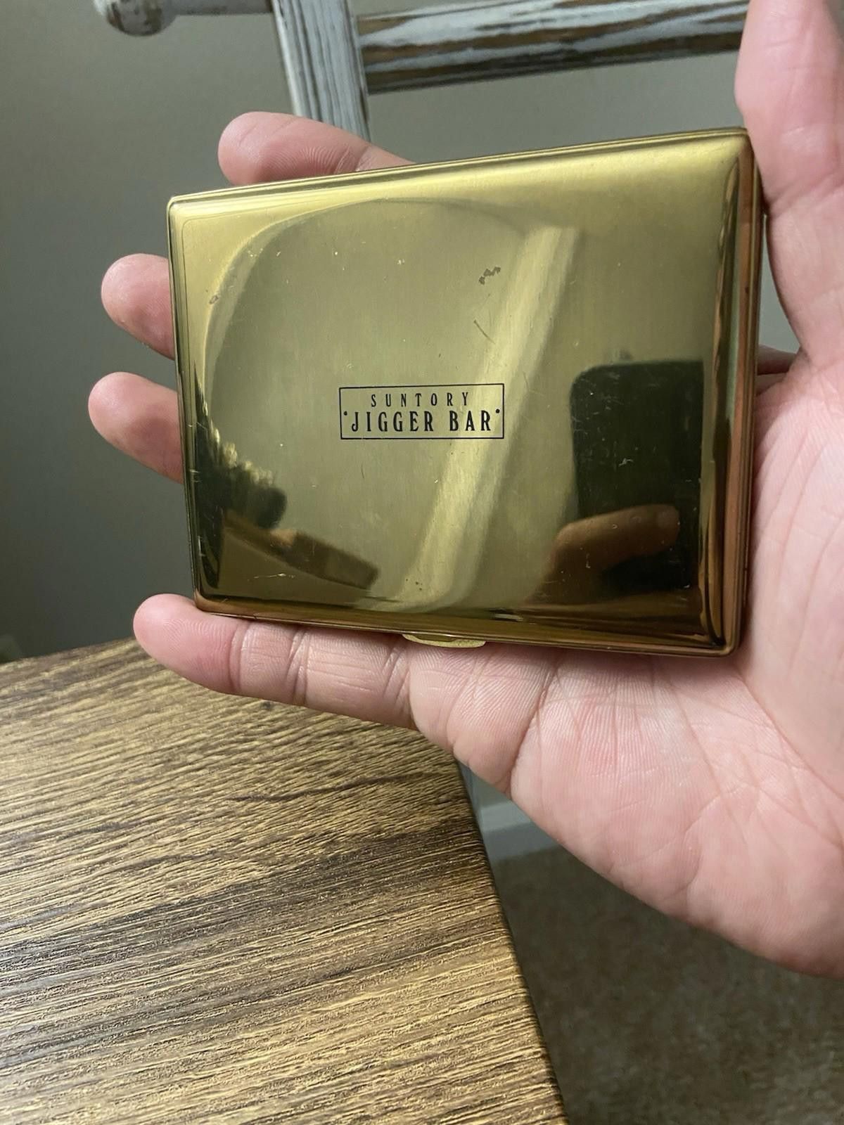 Vintage Suntory Whiskey Vintage Jigger Bar Brass Cigarette Card Case Size ONE SIZE - 4 Thumbnail