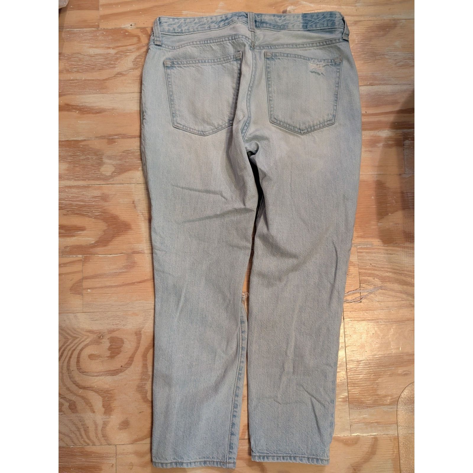 Abercrombie & Fitch Wms Abercrombie & Fitch Ames Slim Stone Jeans Distress Hole Size 27" / US 4 / IT 40 - 2 Thumbnail