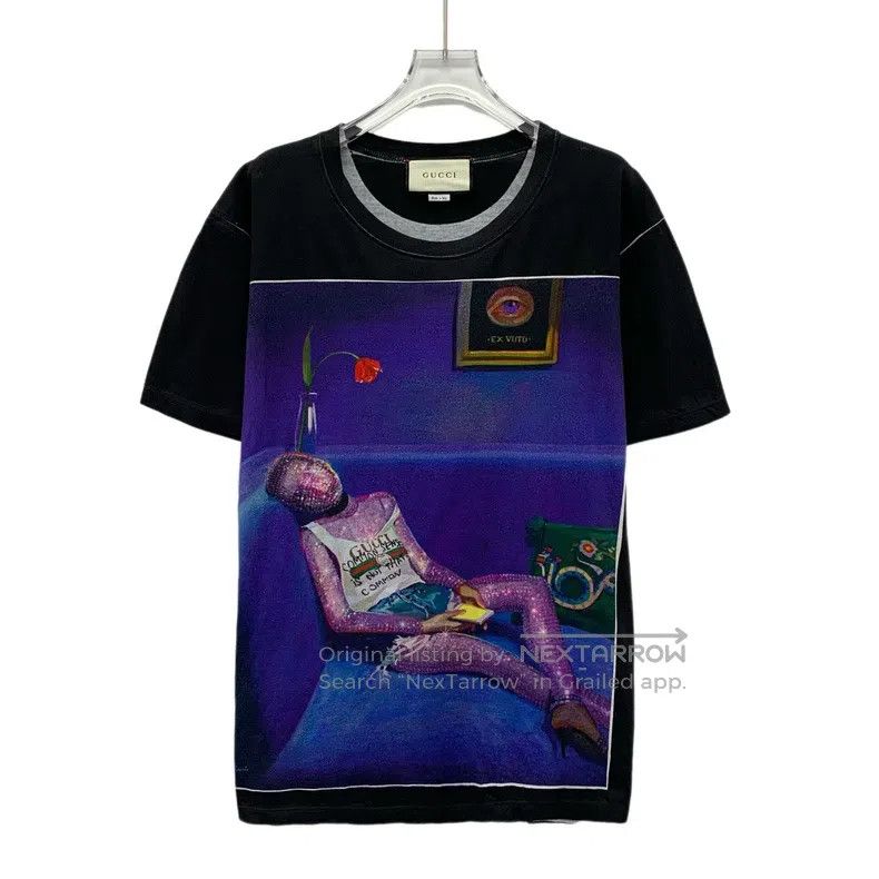 Gucci Gucci Colour-matched fantasy old portrait art cotton round Size US S / EU 44-46 / 1 - 1 Thumbnail