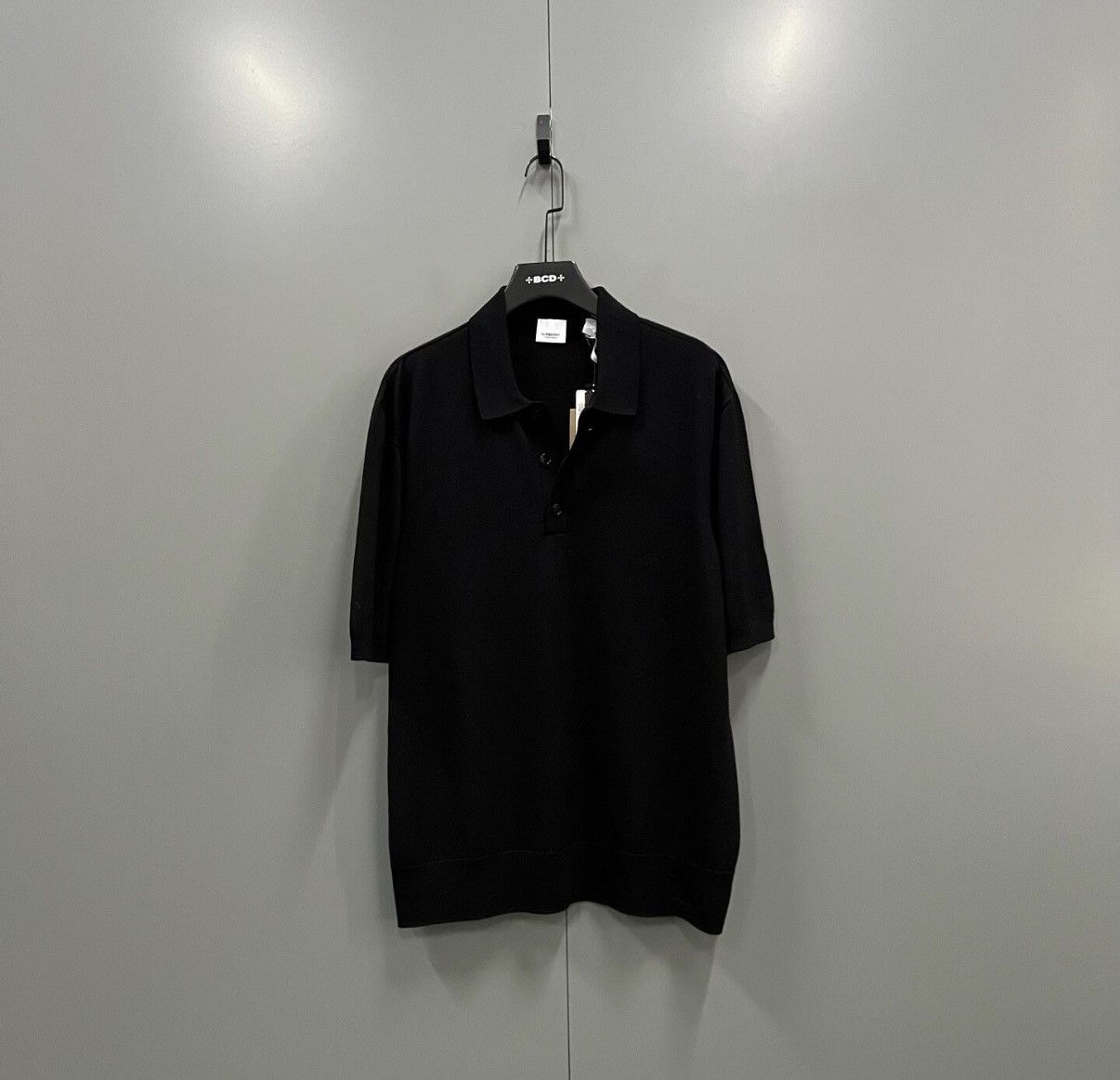 Burberry Burberry Black Knit Short-Sleeve Polo Shirt J41 Size US XL / EU 56 / 4 - 1 Thumbnail