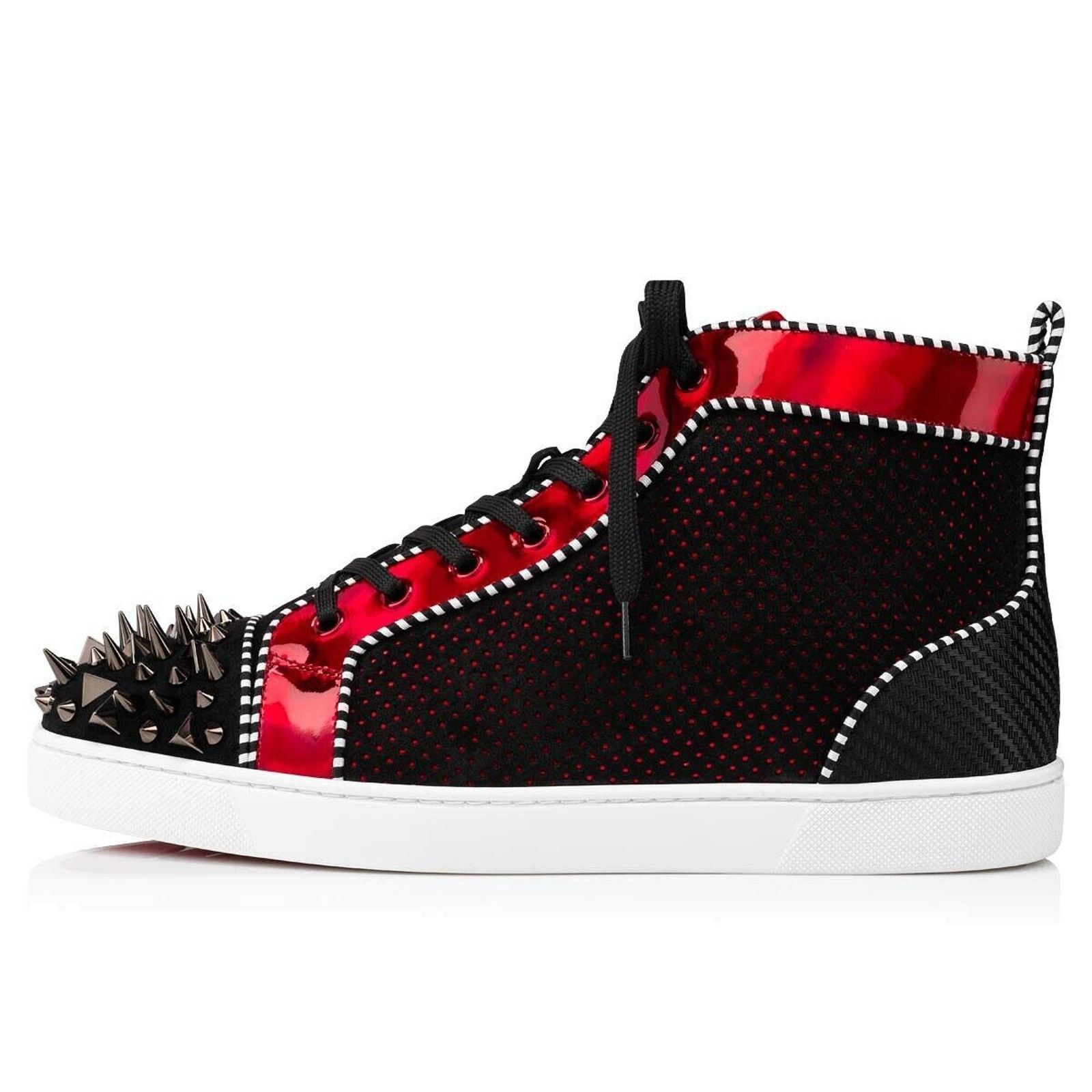 Christian Louboutin Christian Louboutin Mens Lou Pik Pik Orlato Flat Black Red Size US 9.5 / EU 42-43 - 5 Thumbnail