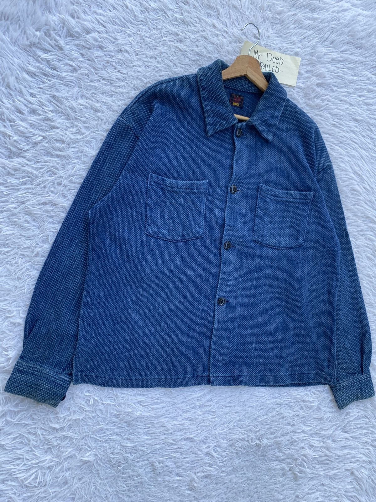 Nepenthes Vintage 90s Nepenthes Blue Worker Chore Jacket Size US L / EU 52-54 / 3 - 3 Thumbnail