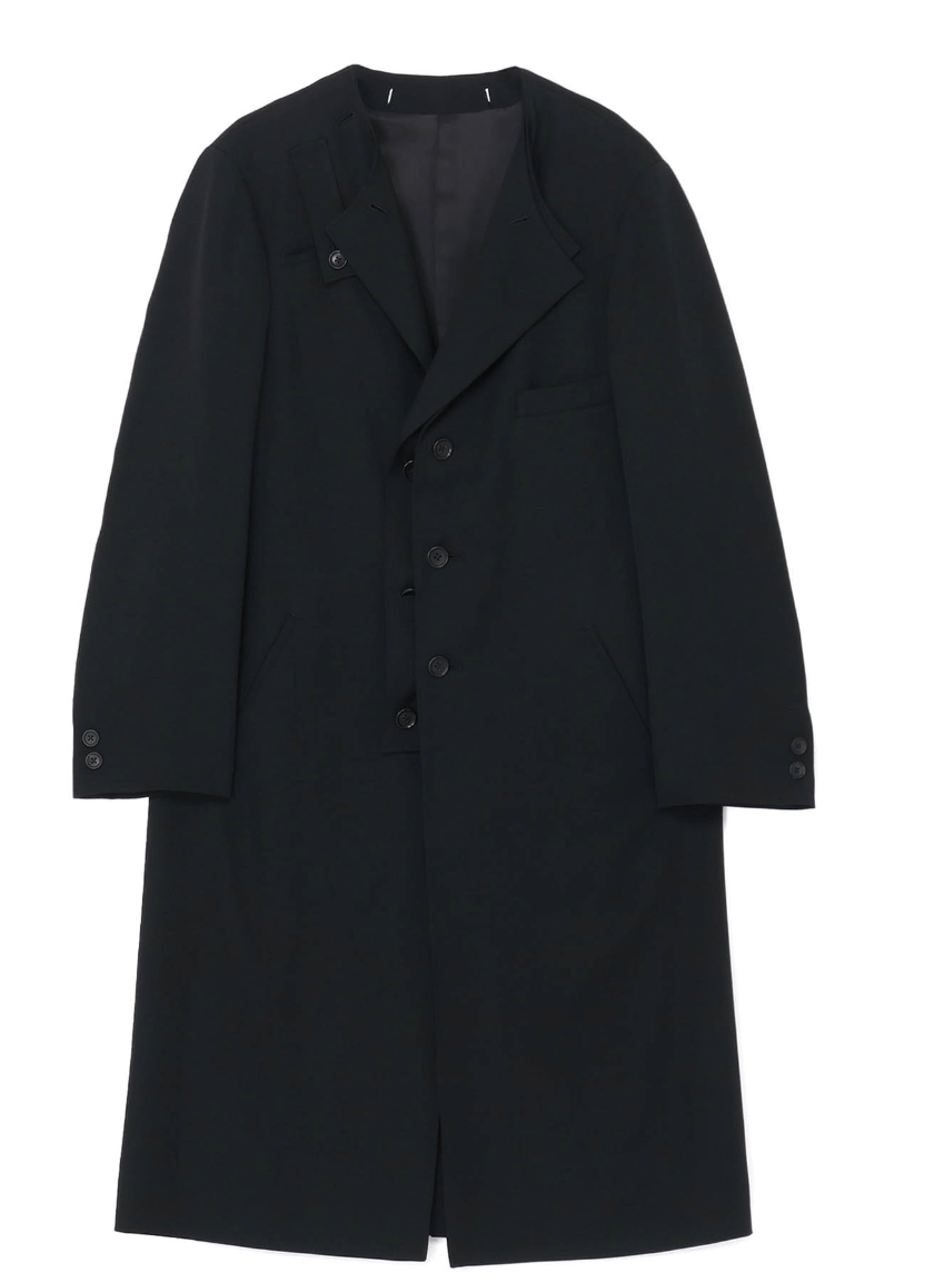 Yohji Yamamoto Yohji Yamamoto Homme Gabardine Left Double Spare Stand Coat Size US S / EU 44-46 / 1 - 12 Thumbnail