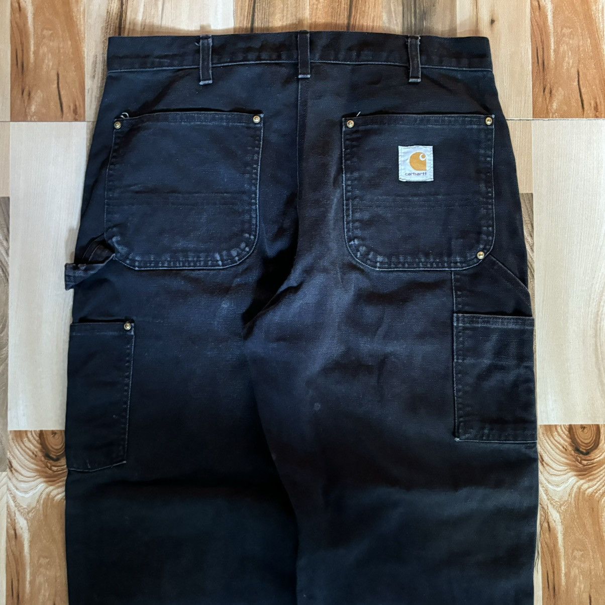 Carhartt Crazy Faded Carhartt Double Knee B01 BLK Size US 34 / EU 50 - 8 Thumbnail