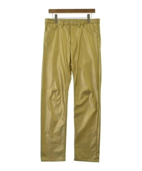 Comme des Garcons Homme Plus Casual Pants Synthetic Leather Full Length Straight Cut Gold Size US 33 - 1 Thumbnail
