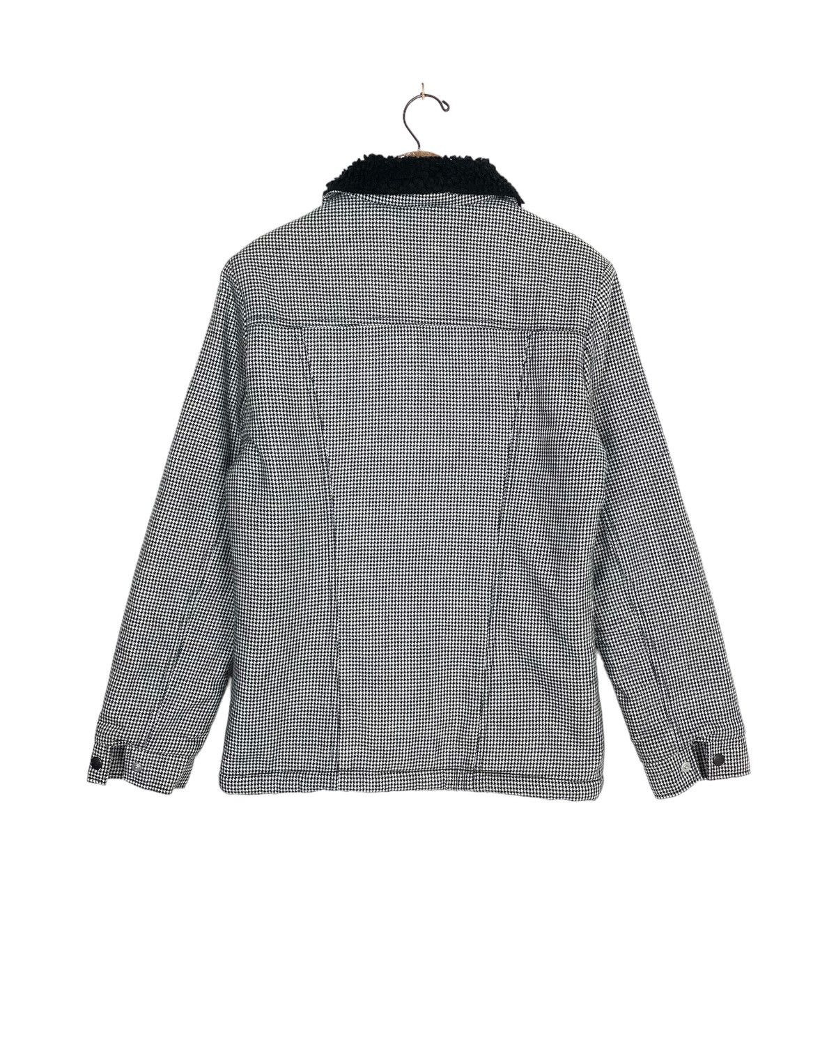 Rare Vintage Wrangler Houndstooth Hickory Workwear Fur Colar