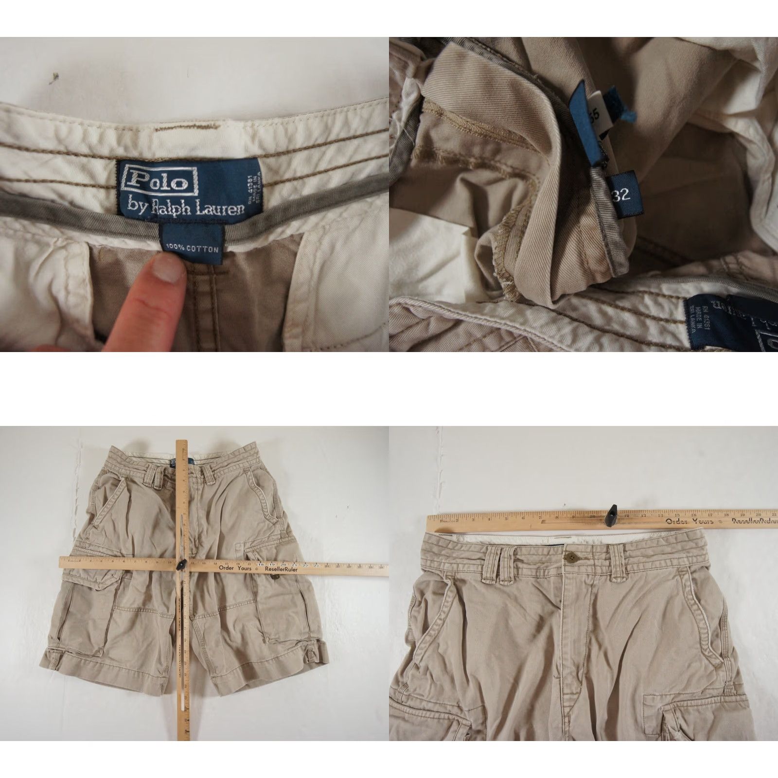 Polo Ralph Lauren Polo Ralph Lauren Men's Cargo Shorts 32 Beige Outdoor Pockets Regular Fit Size US XS / EU 42 / 0 - 8 Thumbnail