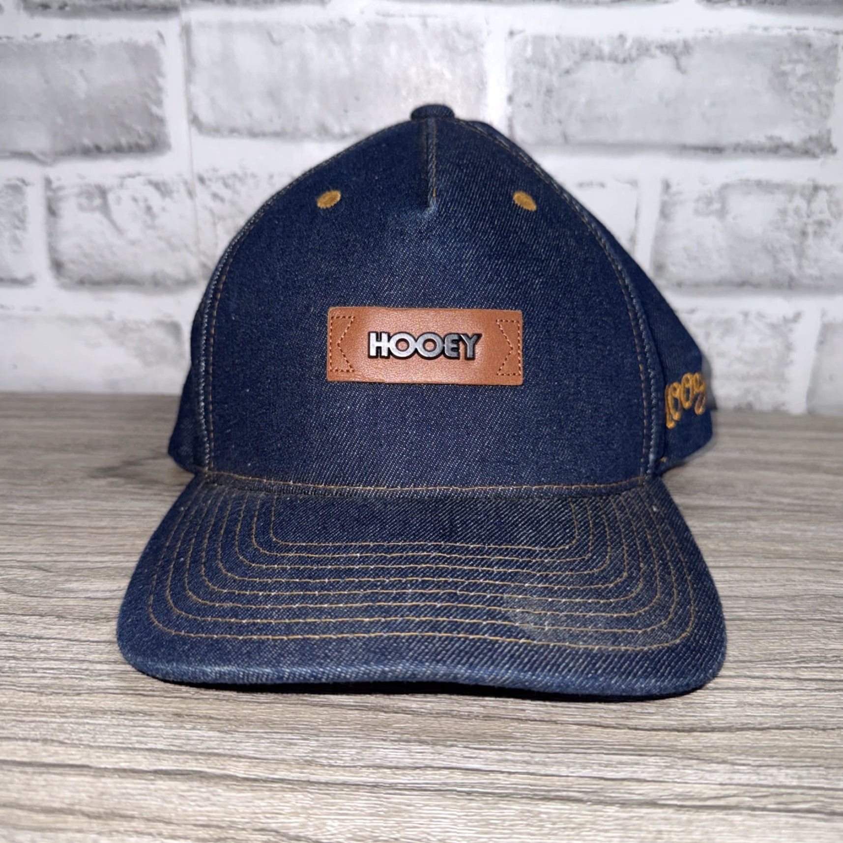 Vintage Hooey Denim Blue Adjustable Snapback Hat User: Hooey Denim Blue Adjustable Snapback Hat Size ONE SIZE - 2 Thumbnail