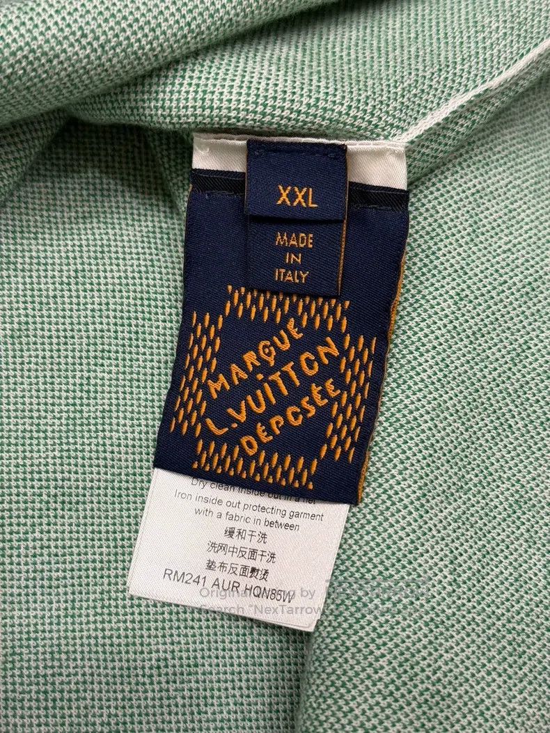 Louis Vuitton Louis Vuitton 24 New White and Green Knit Checker Short Sl Size US XXL / EU 58 / 5 - 4 Thumbnail
