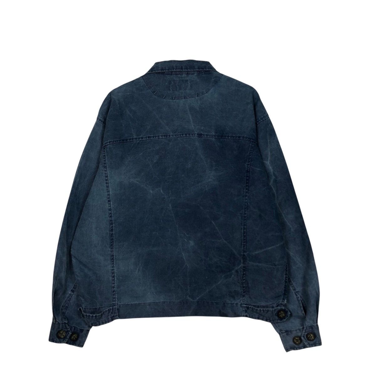 Japanese Brand 📌Vintage Denim Bomber Jacket Maneaver Issey Miyake Size US L / EU 52-54 / 3 - 9 Thumbnail