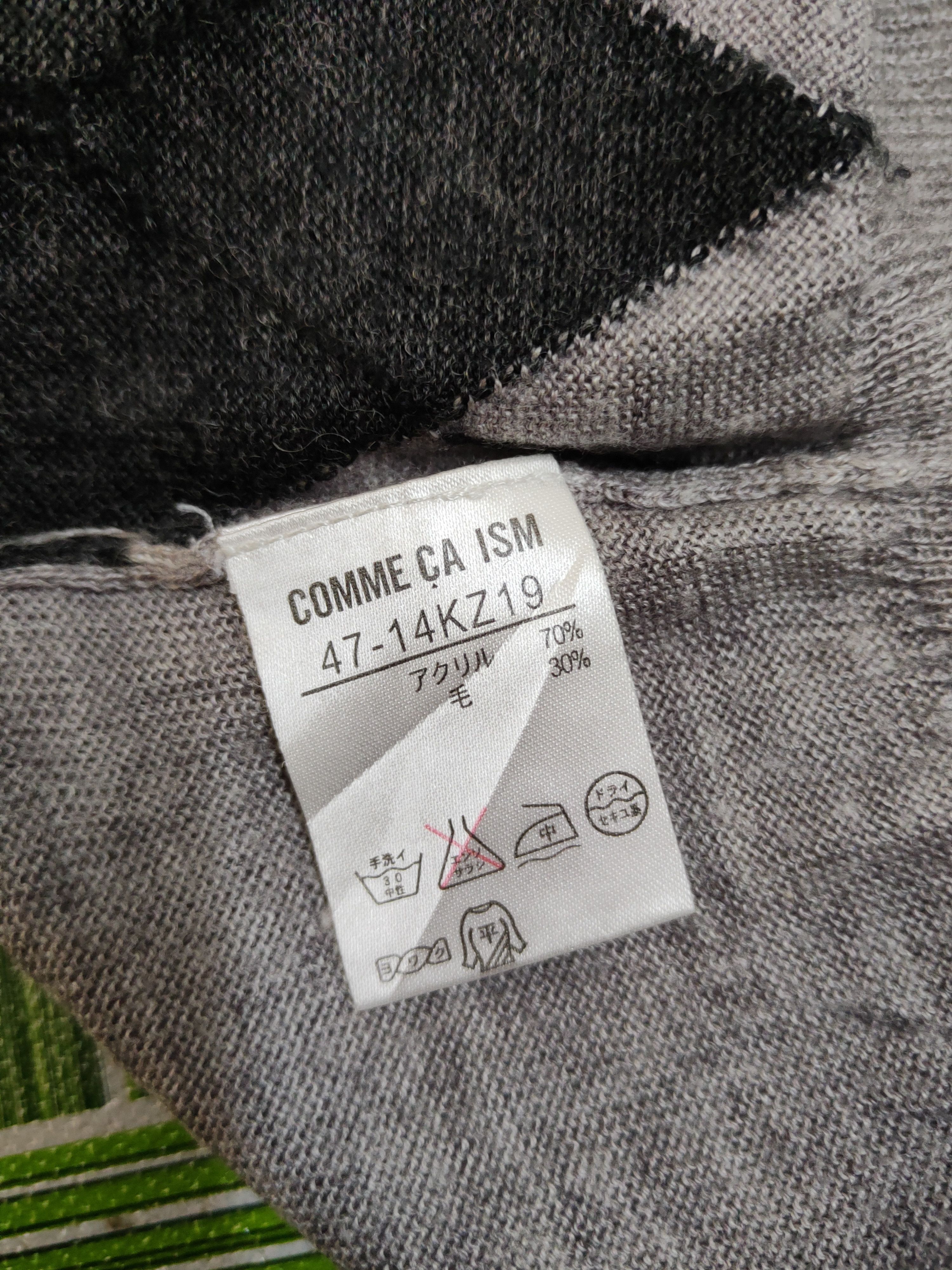 Comme Ca Ism Comme Ca Ism Gray V-Neck Argyle Knitwear Sweatshirts #W1193 Size US M / EU 48-50 / 2 - 10 Thumbnail