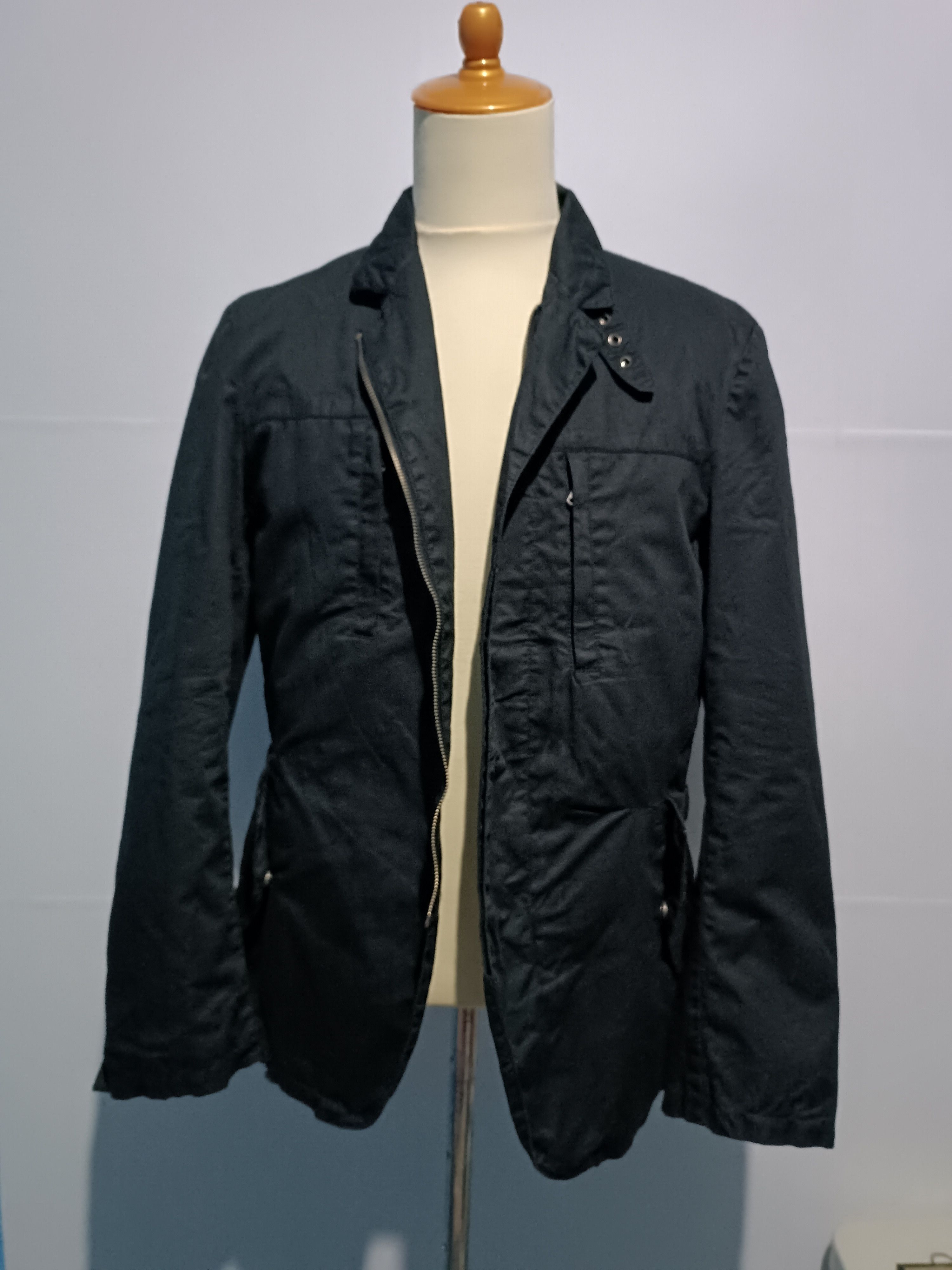 Japanese Brand Men's Blazer With Double Zipper and Button Closure Size 38R - 4 Thumbnail