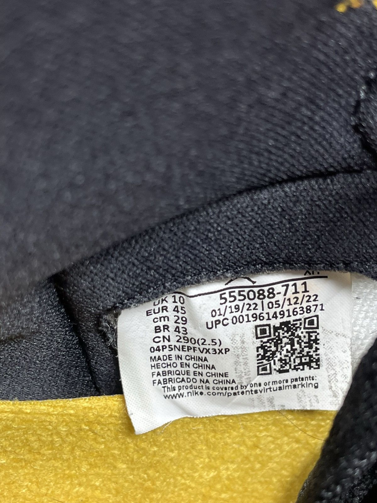 Jordan Brand Air Jordan 1 Retro High Yellow Toe Taxi Size US 11 / EU 44 - 10 Thumbnail