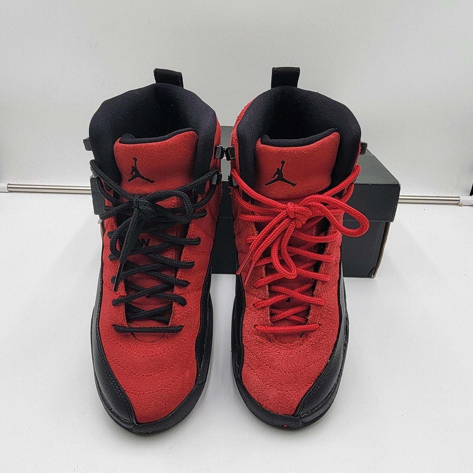 Jordan Brand Air Jordan 12 Retro Shoes GS Sz5Y Red Black Varsity Flu Game Size US 6.5 / IT 36.5 - 4 Thumbnail