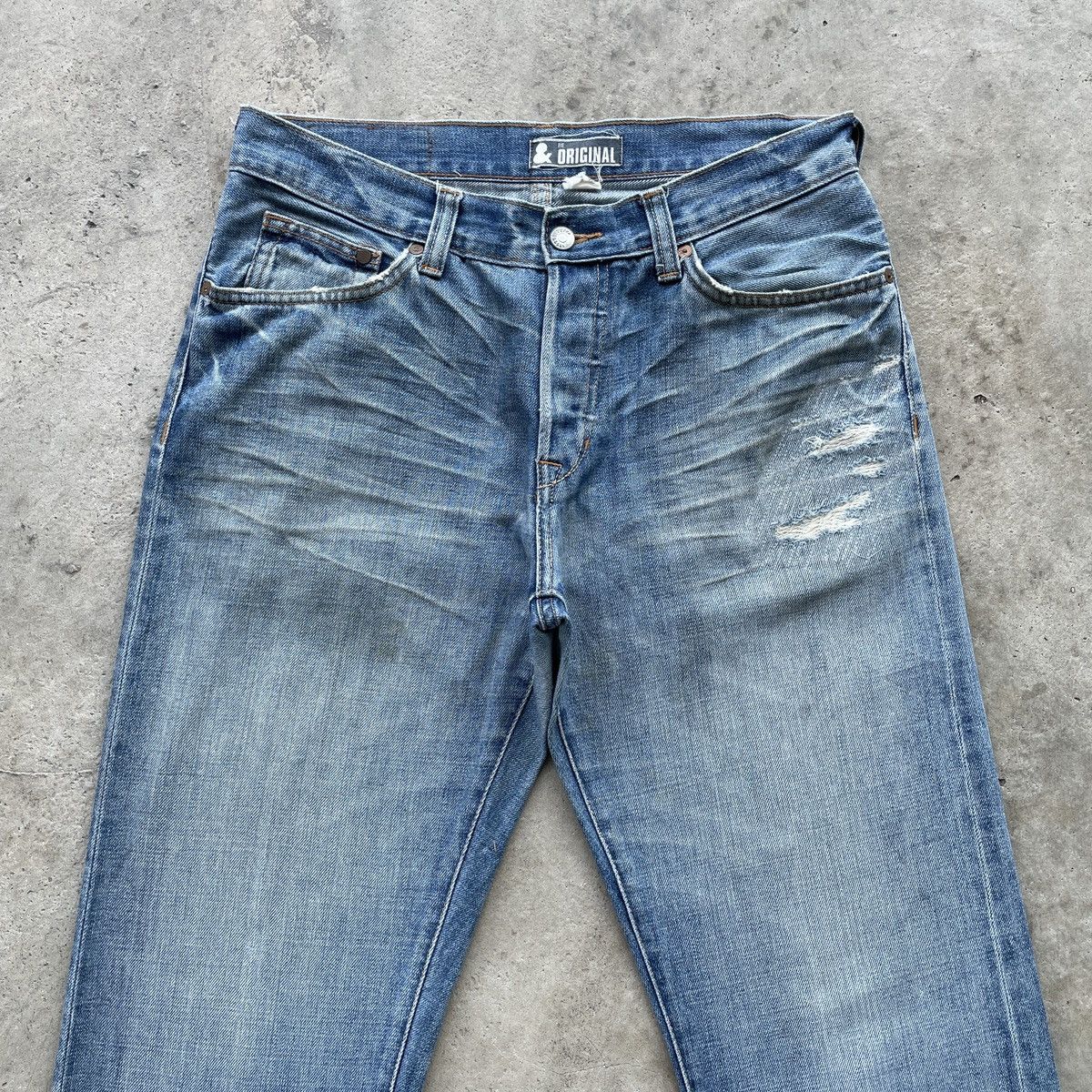 Japanese Brand × Jean Vintage Japanese Faded Fly Button Jeans Denim Pants W32 Size US 32 / EU 48 - 3 Thumbnail