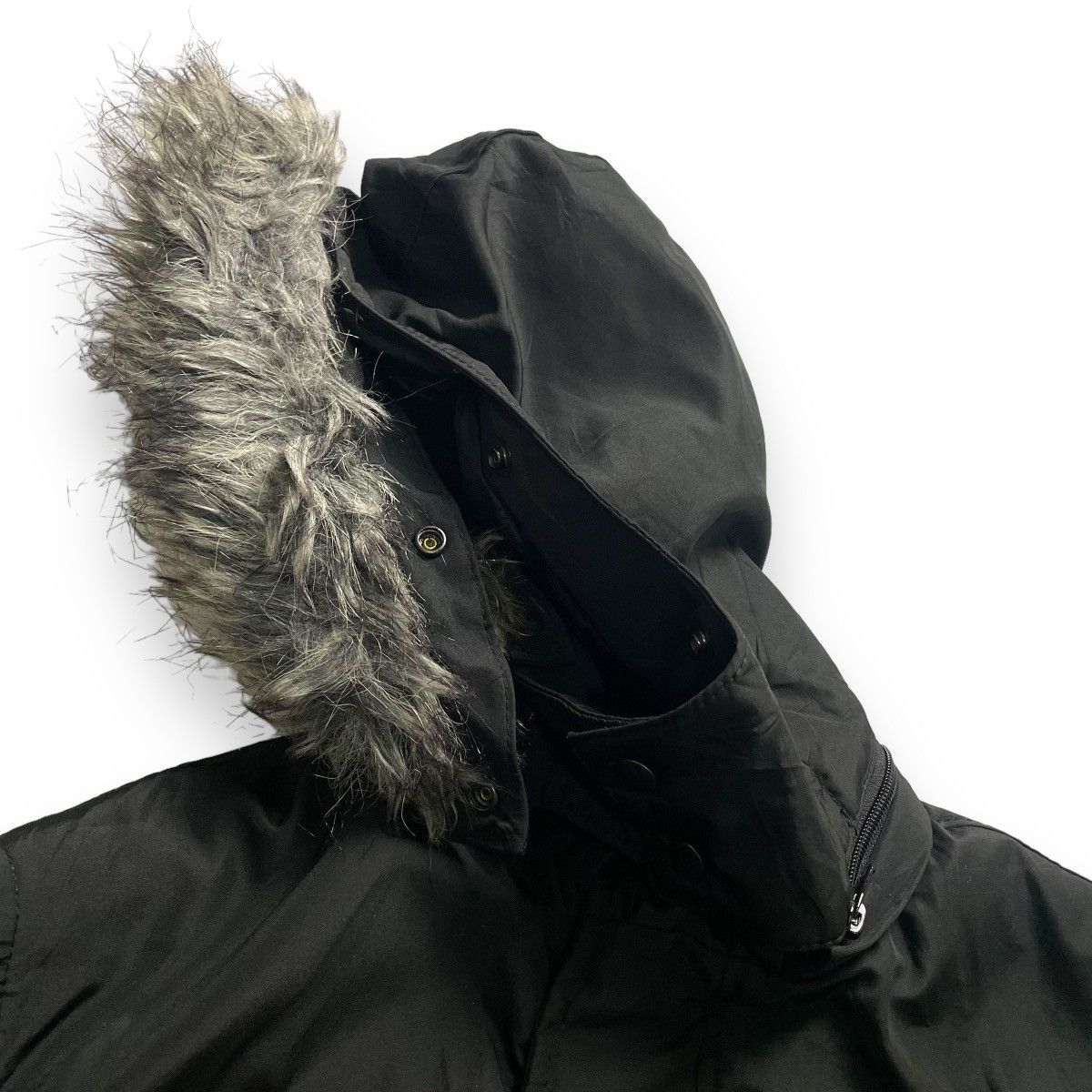 If Six Was Nine LOUIS CHAVLON BUTTON UP FULL ZIP NYLON FUR HOODIE JACKET Size US M / EU 48-50 / 2 - 12 Thumbnail