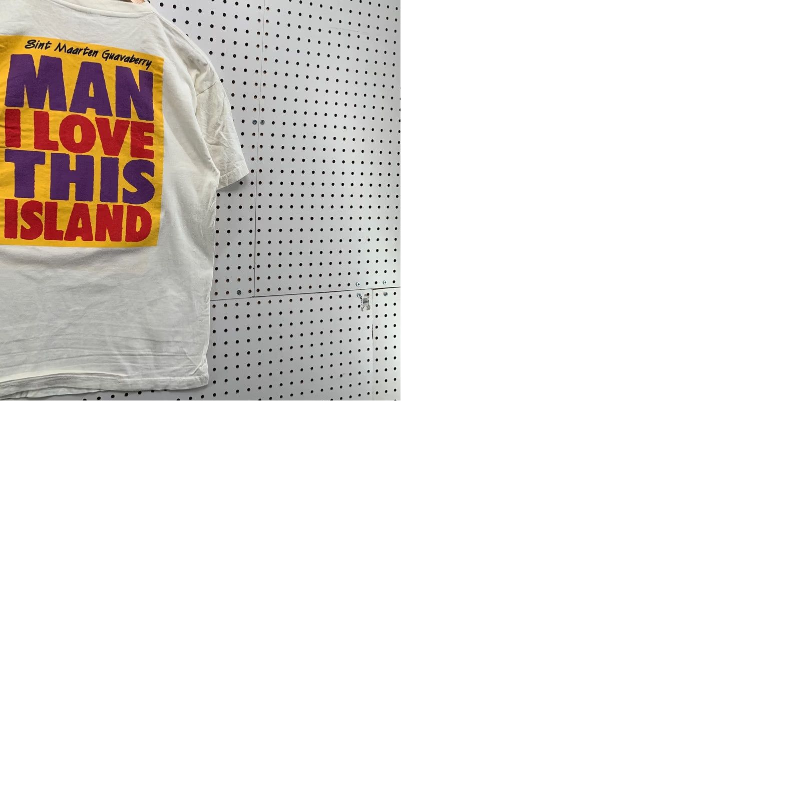 Paradise VINTAGE Sint Maarteen Shirt White I Love This Island Adult Medium Short Sleeve Mens Size US M / EU 48-50 / 2 - 10 Thumbnail