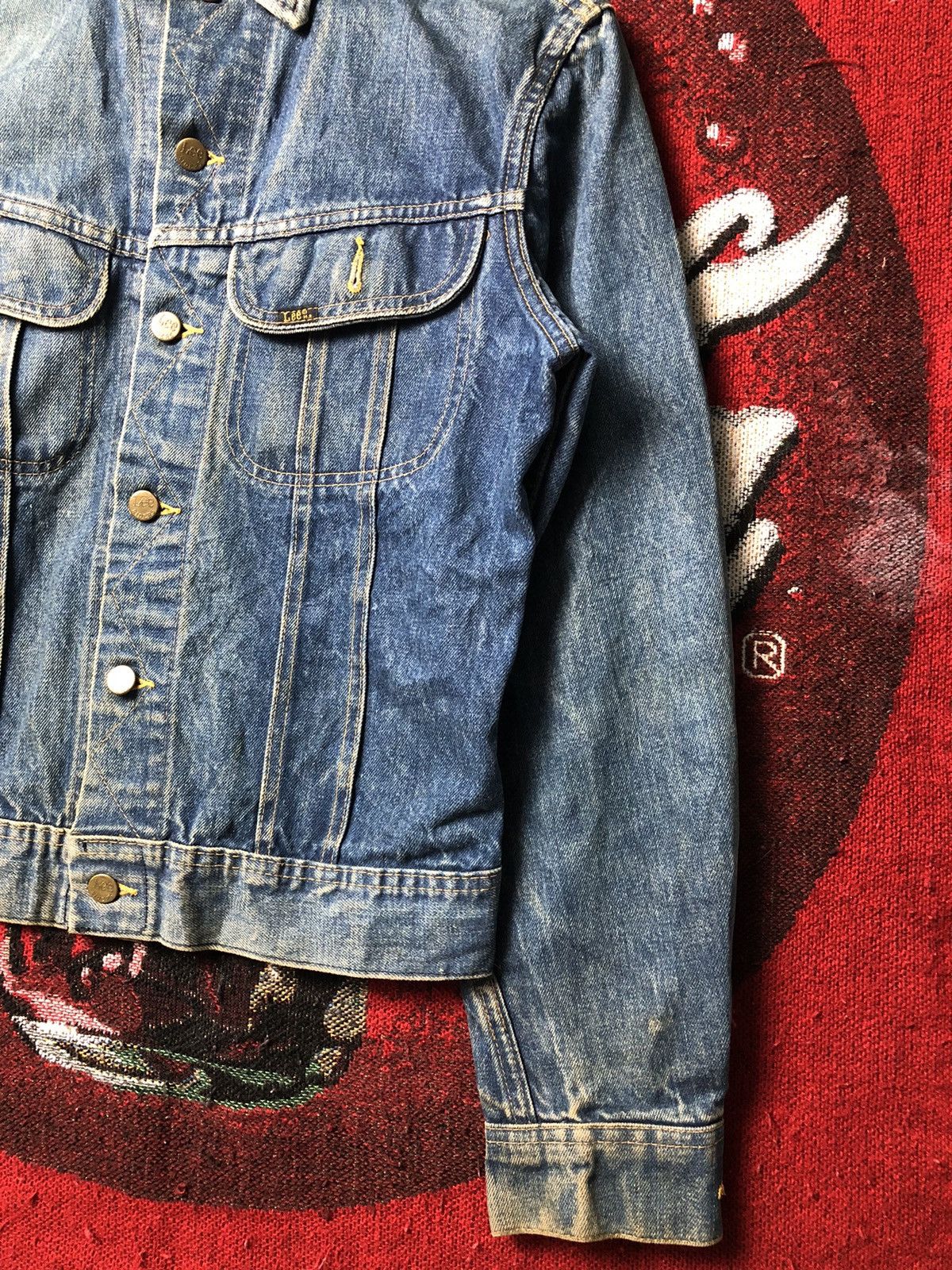 Vintage Lee Blue Denim Jeans Trucker Jacket