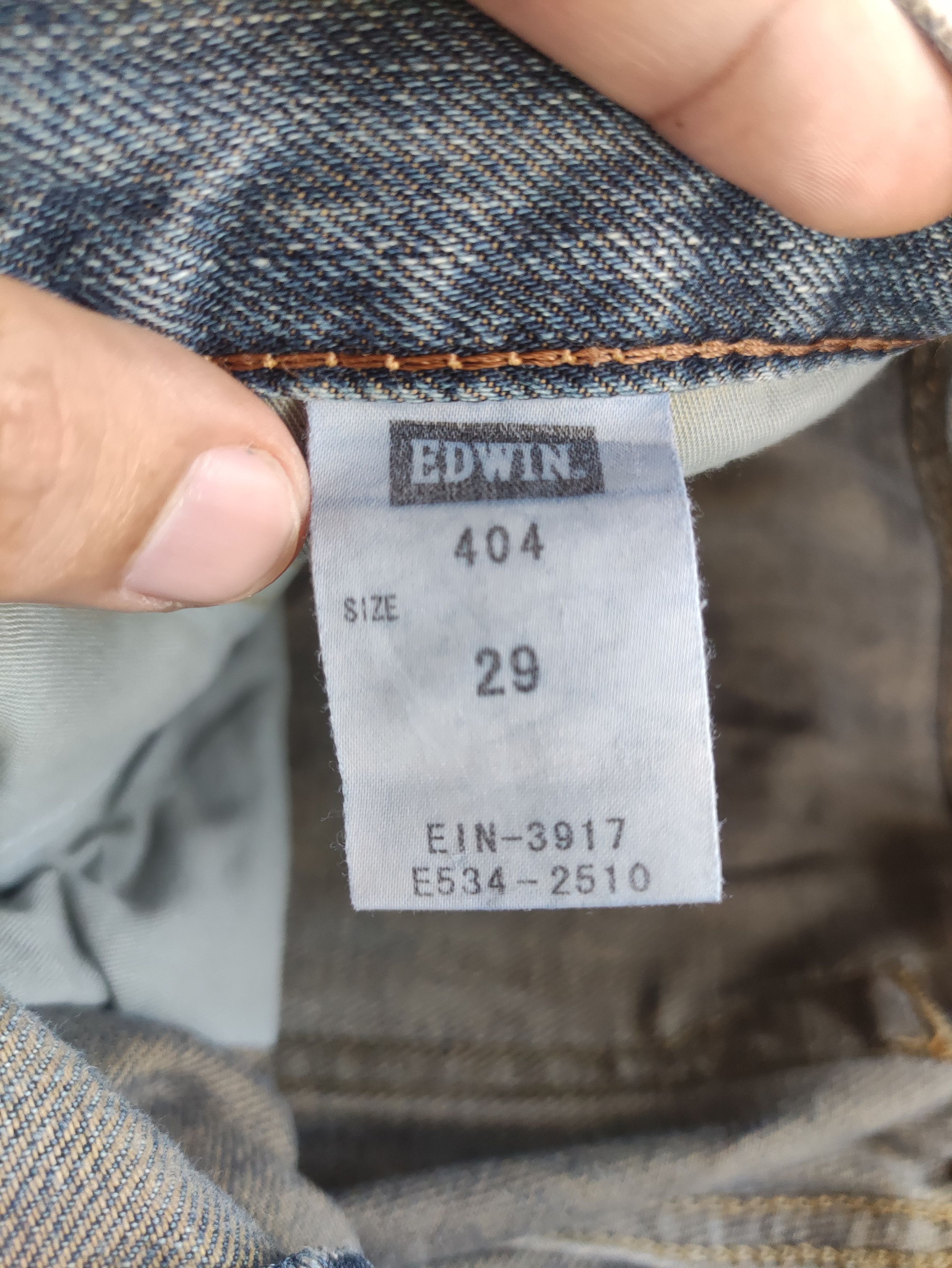 Edwin Vintage Edwin 404 Japan Jean Distressed Faded Denim Size US 32 / EU 48 - 7 Thumbnail