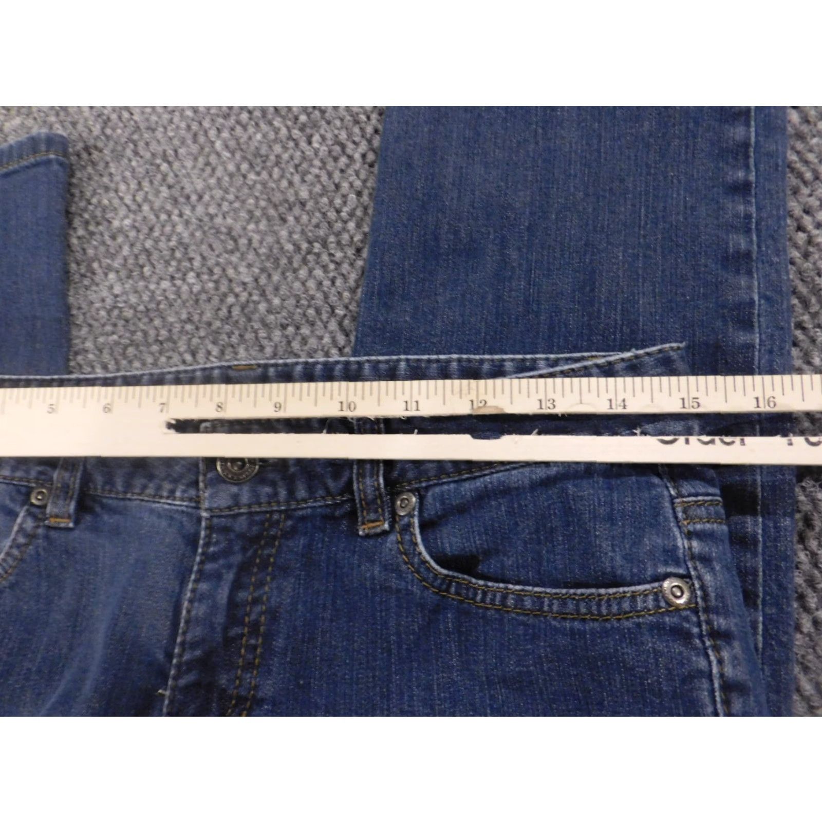 Ann Taylor Ann Taylor Jeans Women 2 Blue Straight Curvy Fit Low on Waist Denim Zip Pockets Stretch Regular 32in Inseam - Designer Size 26" / US 2 / IT 38 - 3 Thumbnail