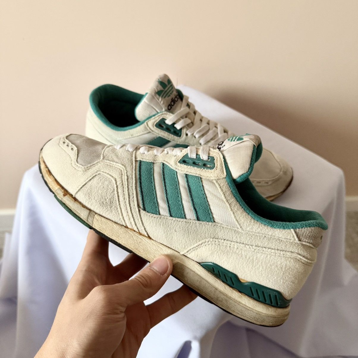 Adidas 80s Vintage Adidas TX8911 / 680 (Korea) Green/Cream Shoes Size US 8.5 / EU 41-42 - 16 Thumbnail