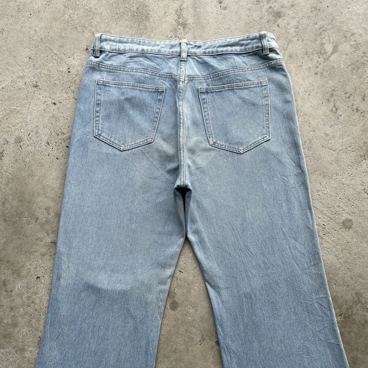 Japanese Brand Vintage Japanese Bootcut Ripped Faded Jeans Flare Denim Pant Size US 34 / EU 50 - 8 Thumbnail